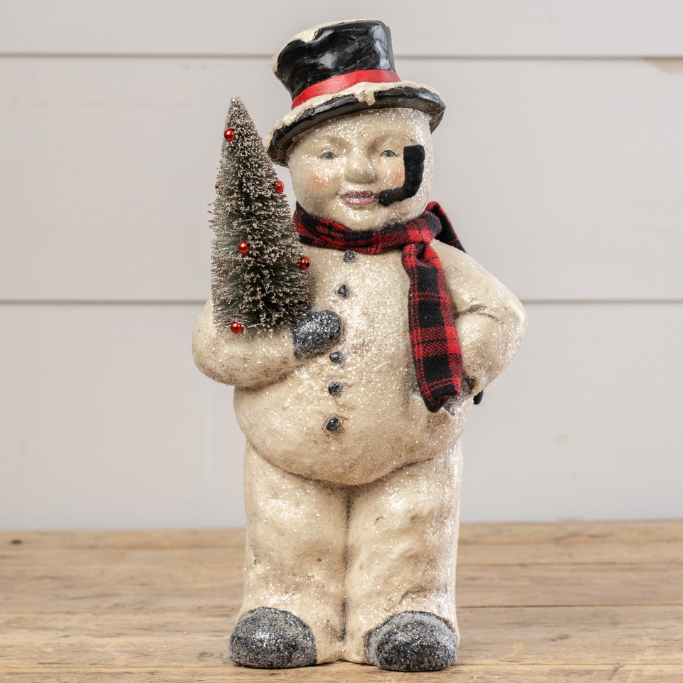 15.5" FACE SNOWMAN W/ TREE