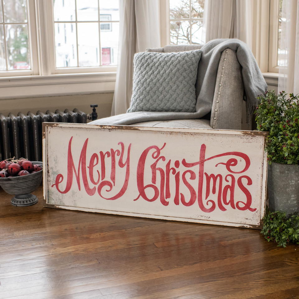 SCRIPT MERRY CHRISTMAS SIGN