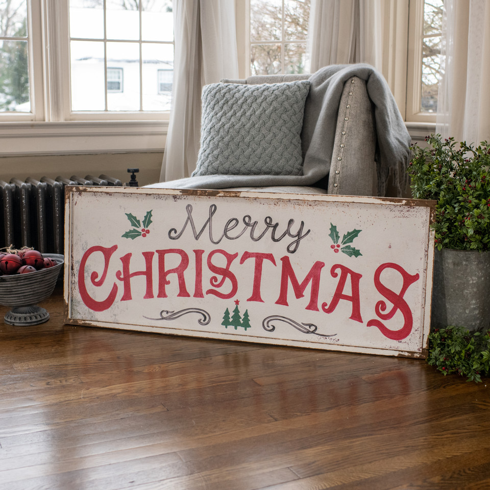 RED & GREEN MERRY CHRISTMAS SIGN