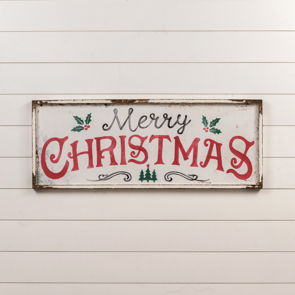 RED & GREEN MERRY CHRISTMAS SIGN