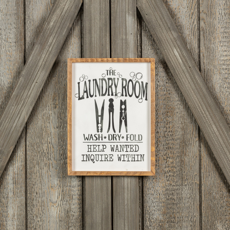 LAUNDRY HELP WANTED SIGN