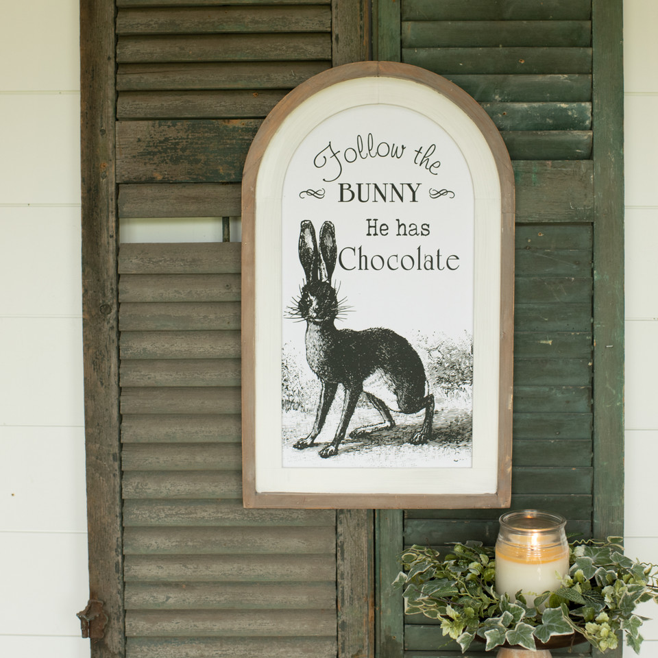 FOLLOW THE BUNNY SIGN
