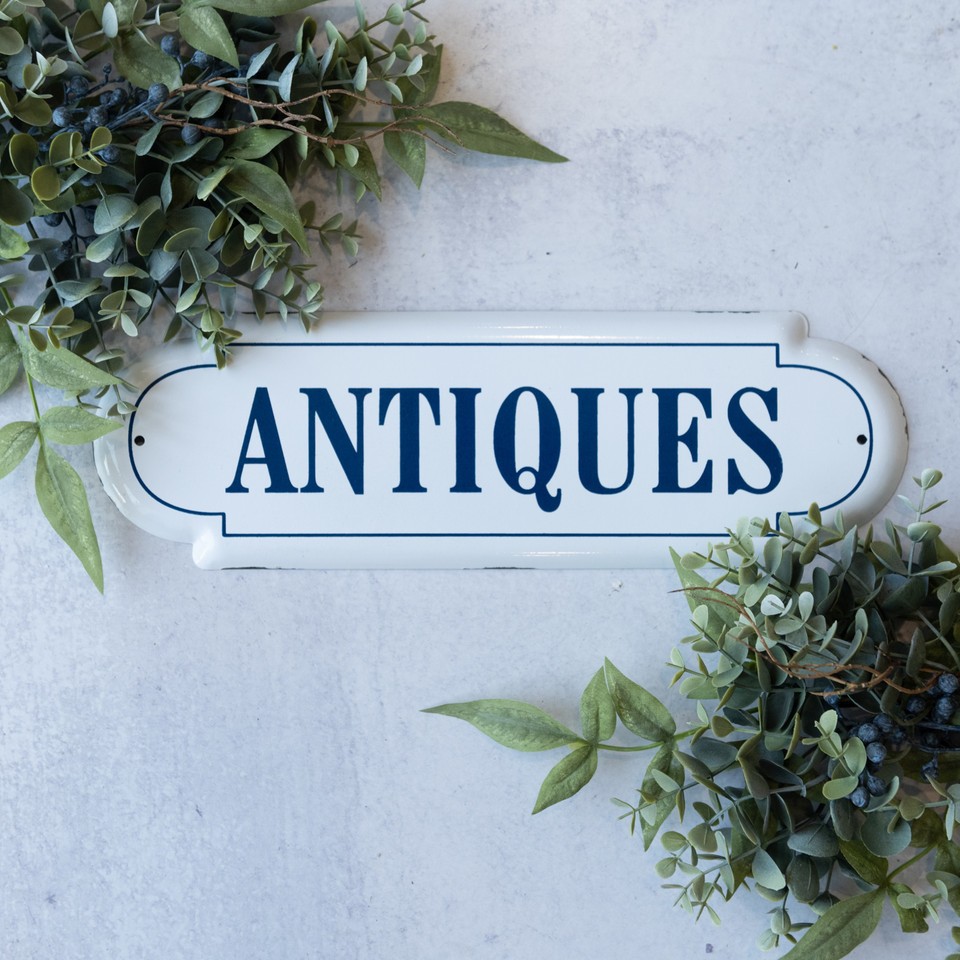 12.75" ANTIQUES SIGN