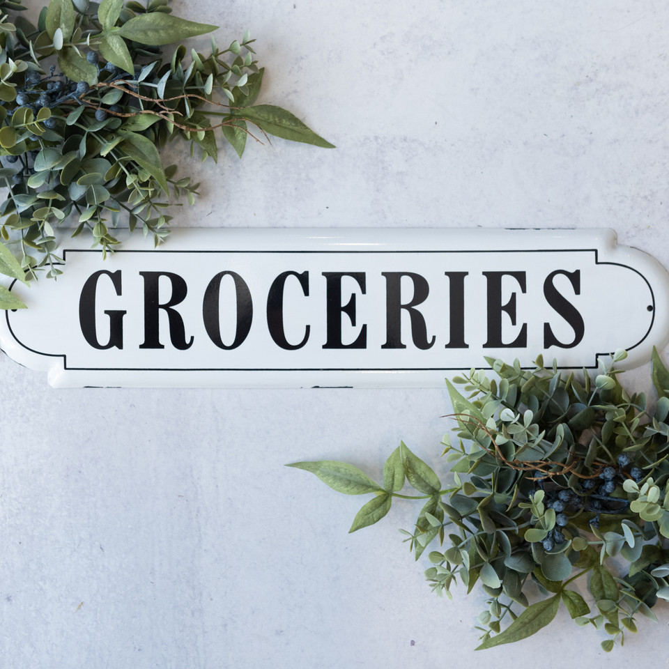 17.5" GROCERIES SIGN