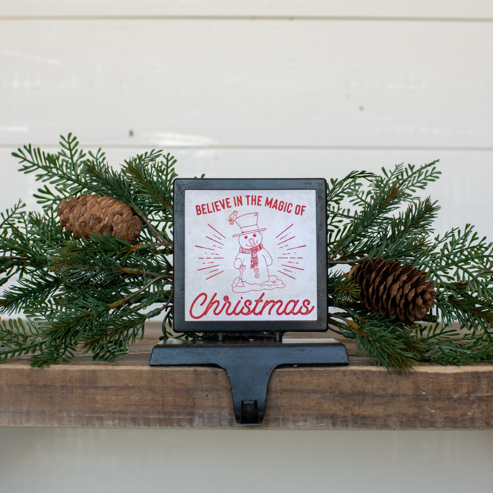 SNOWMAN STOCKING HOLDER