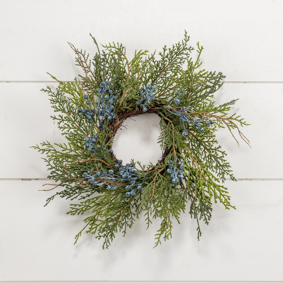 12" CEDAR & BERRIES CANDLE RING