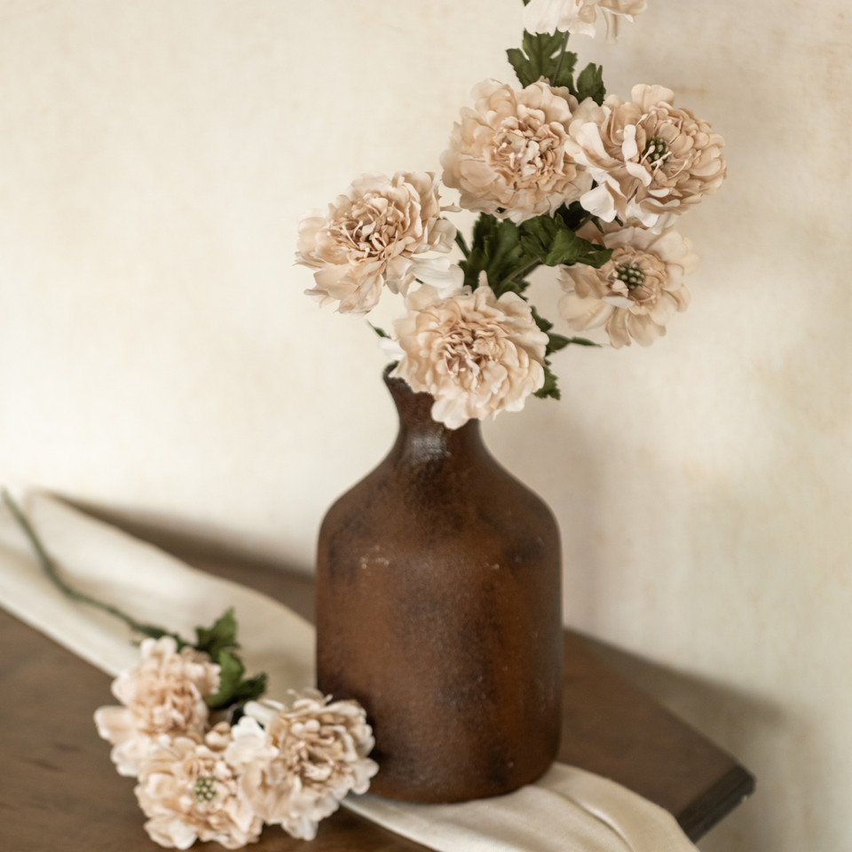 25.5" AUTUMN CREAM SCABIOSA SPRAY