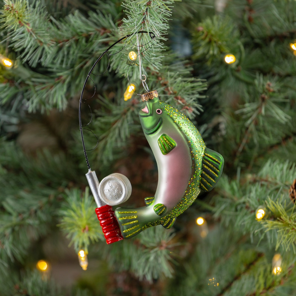 6.25" GONE FISHIN' ORNAMENT