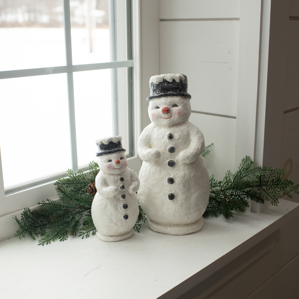 8" SNOWMAN W/ ORANGE NOSE