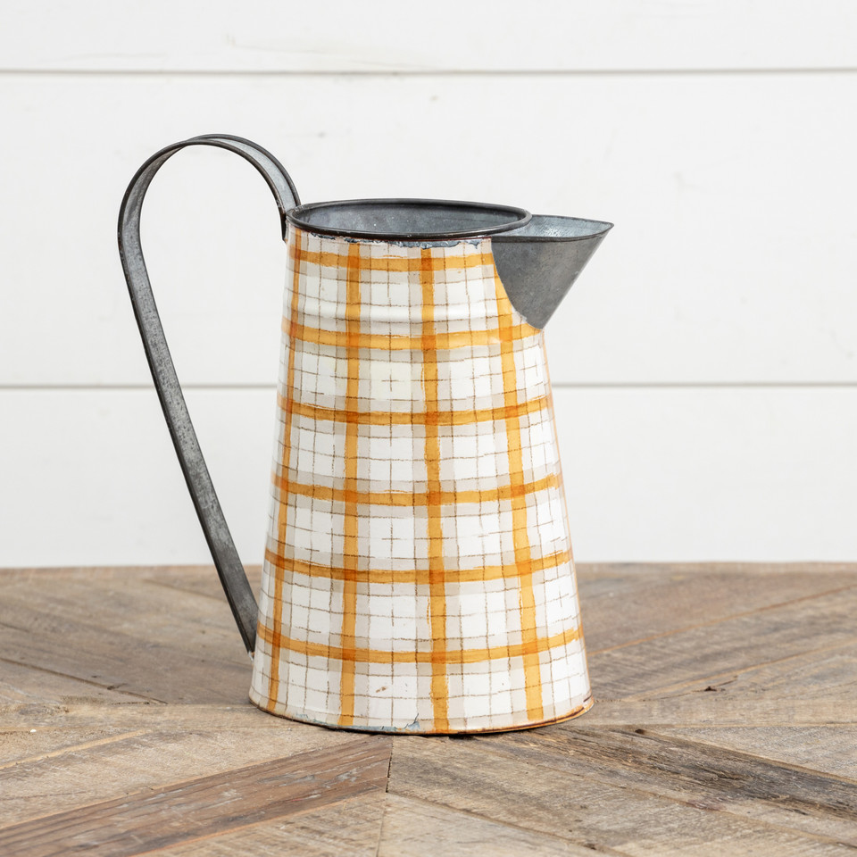 ORANGE & WHITE FALL PITCHER