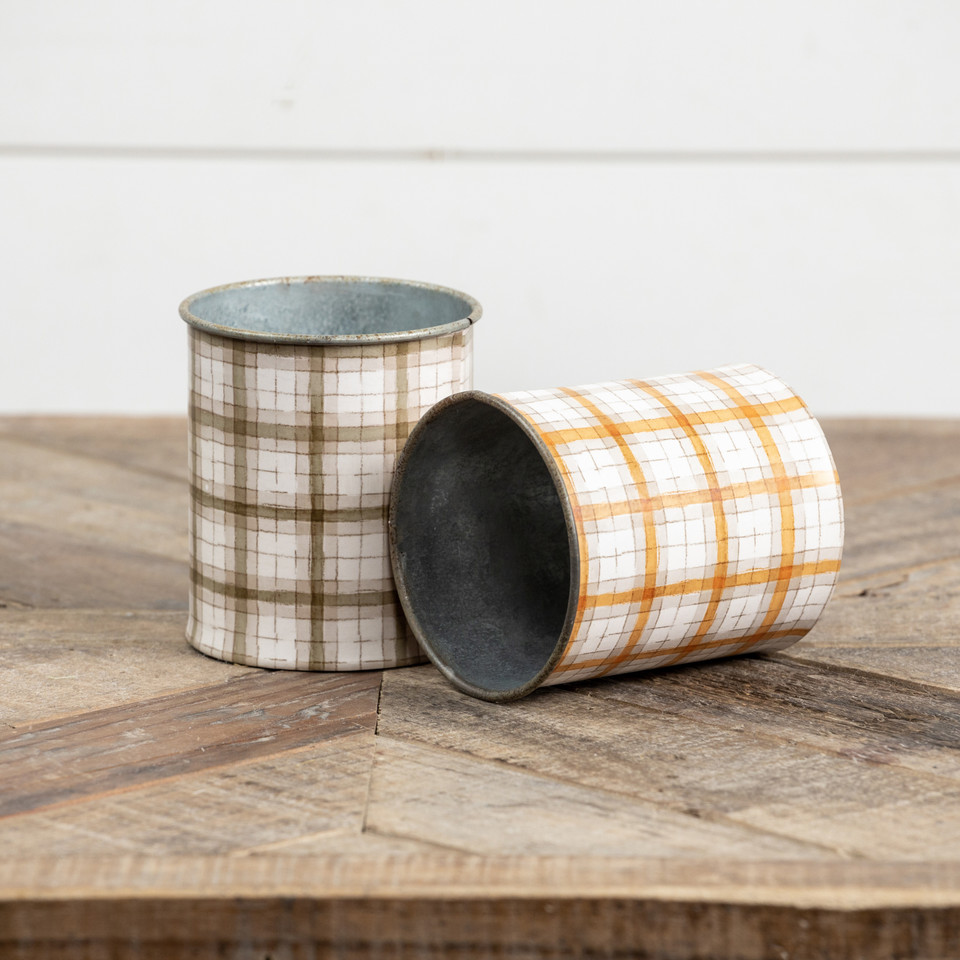 GREEN PLAID BUCKET