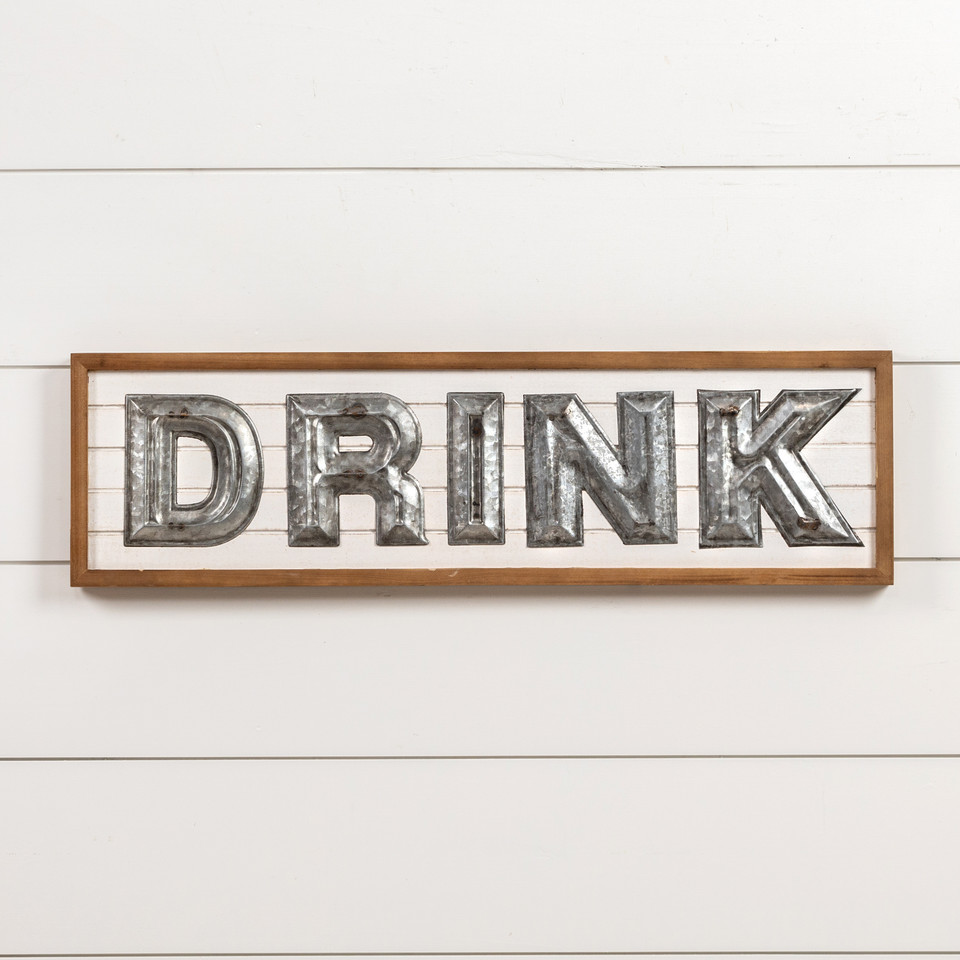 27.5" DRINK FRAMED SIGN