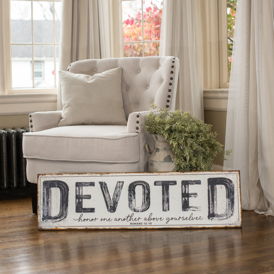 40" DEVOTED METAL SIGN