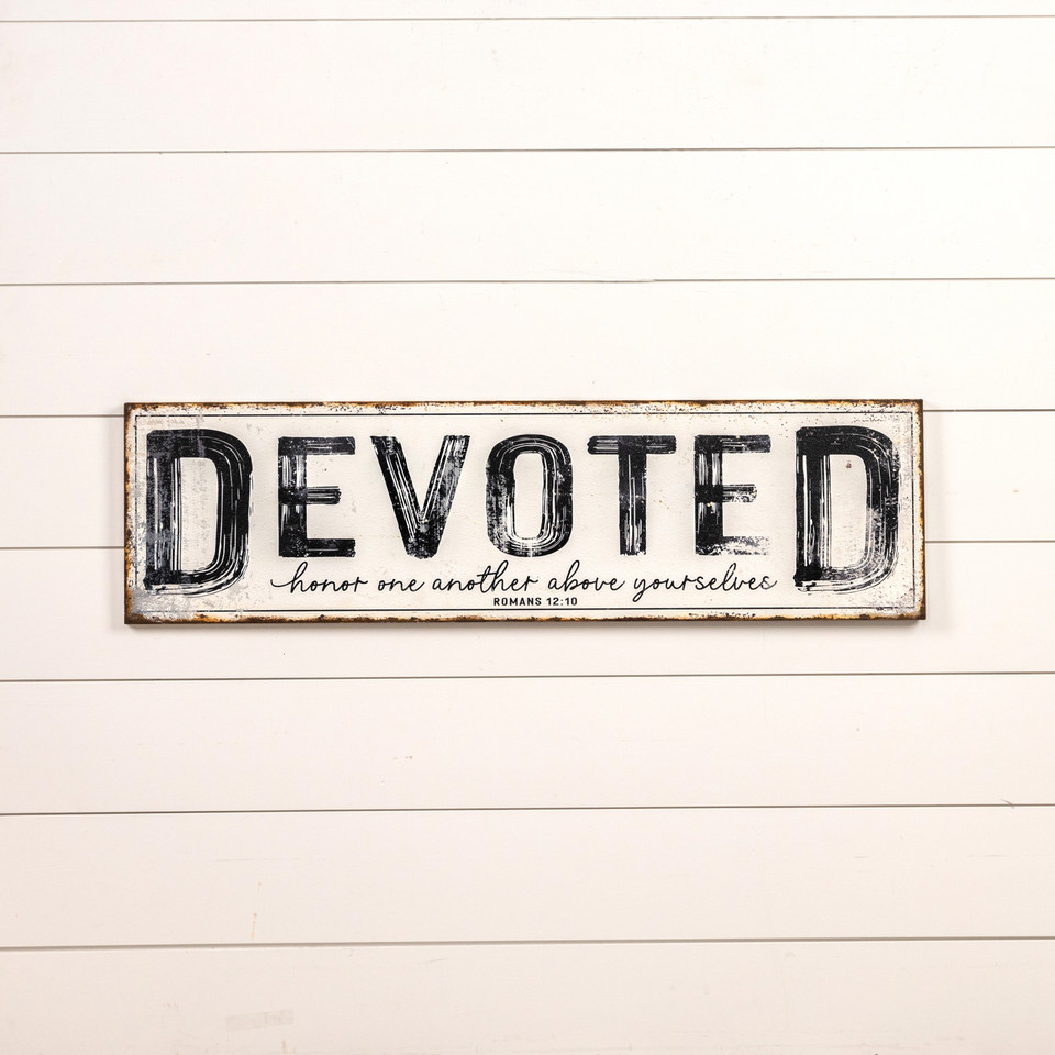40" DEVOTED METAL SIGN