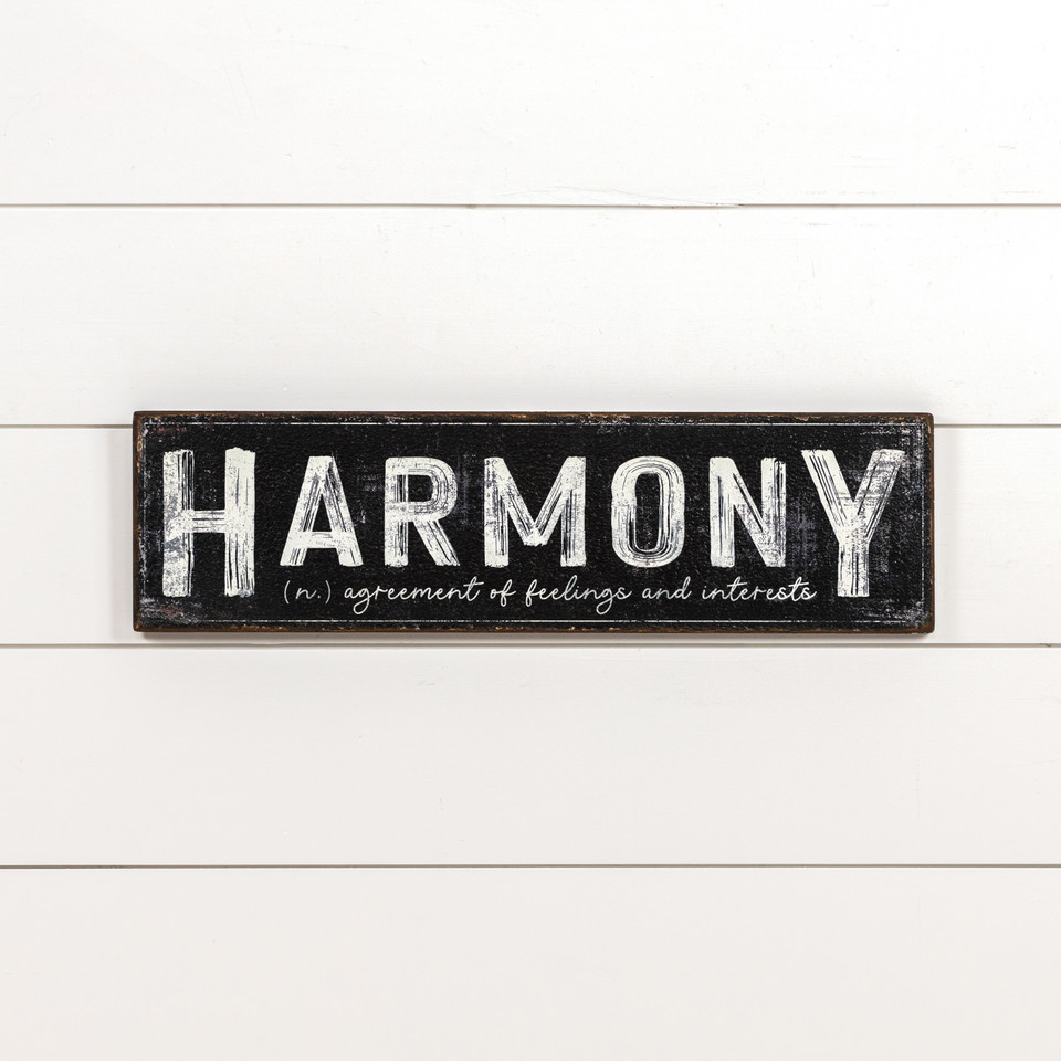 24" HARMONY METAL SIGN