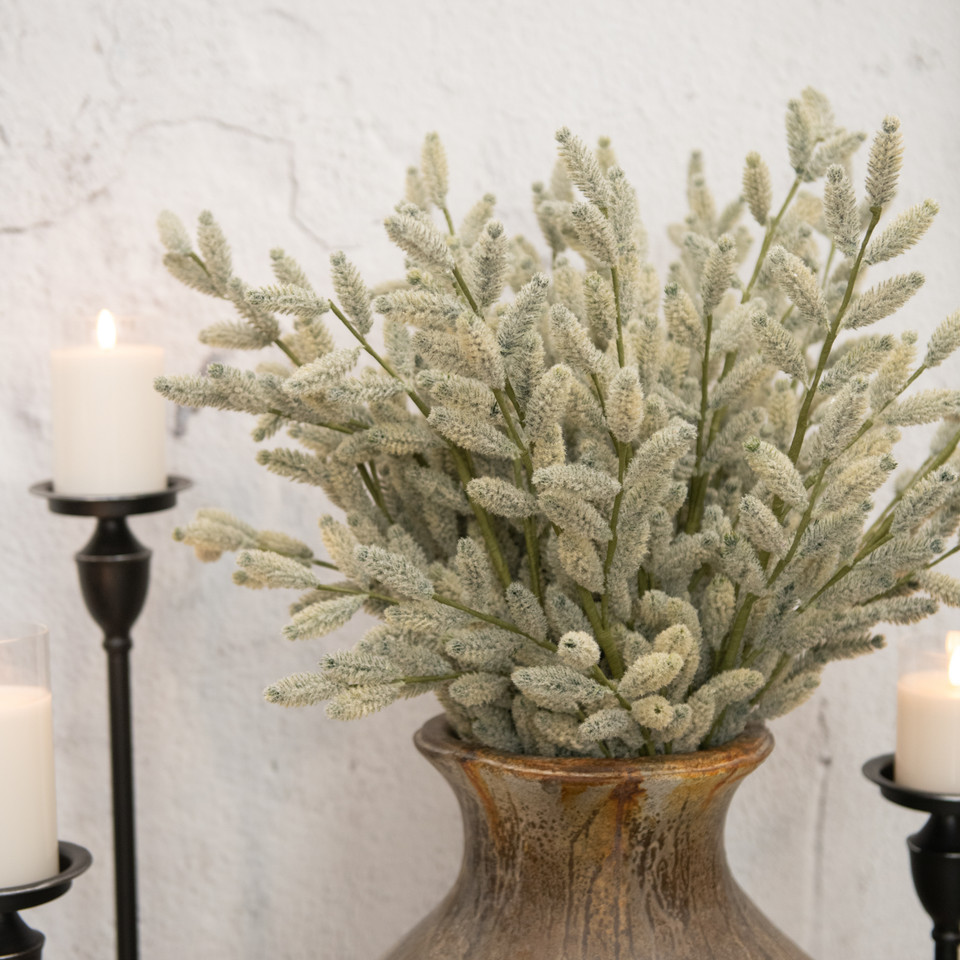 29" DUSTY BLUE MINI PAMPAS GRASS SPRAY