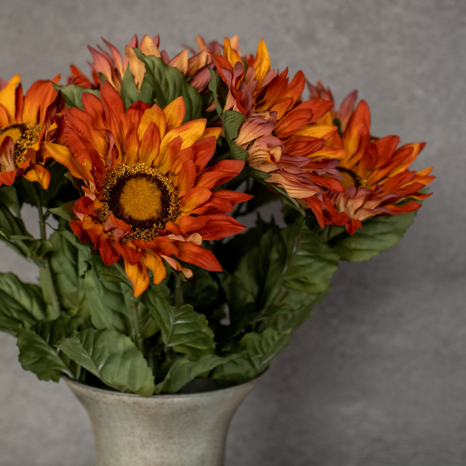 28" BURGUNDY SUNFLOWER STEM