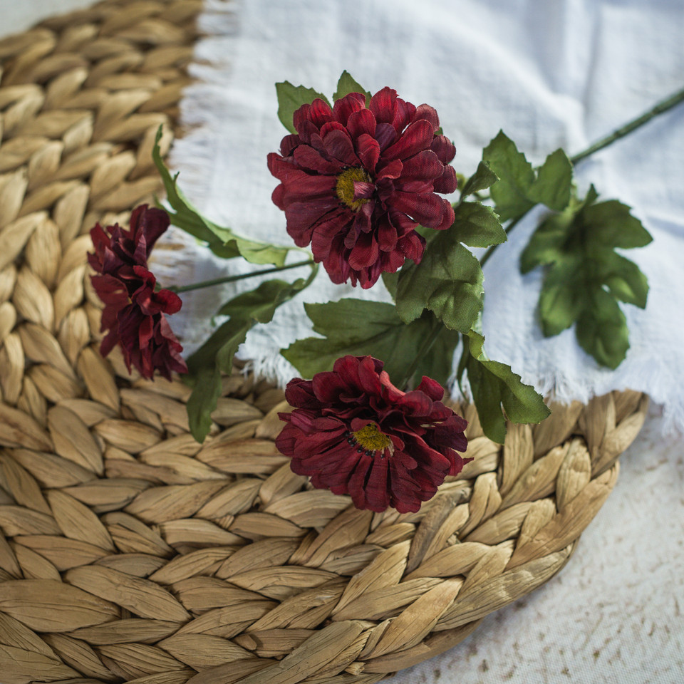10.5" RED ZINNIA PICK