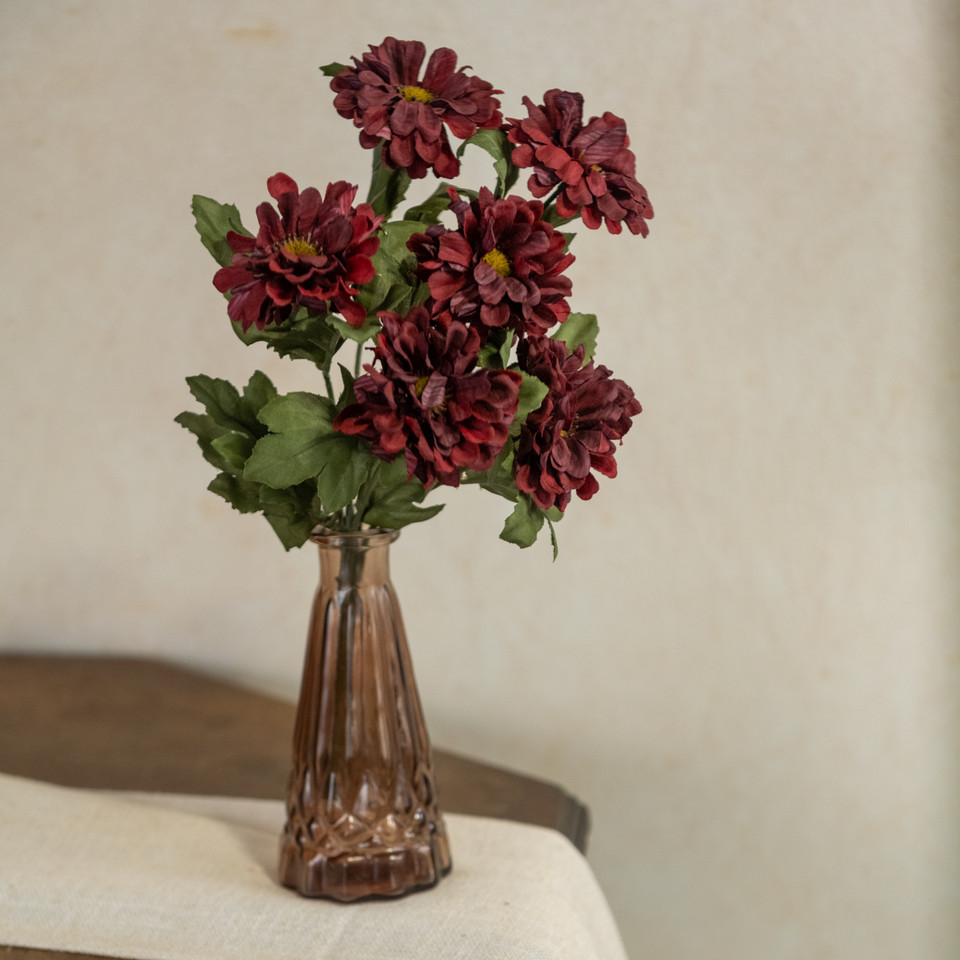 10.5" RED ZINNIA PICK