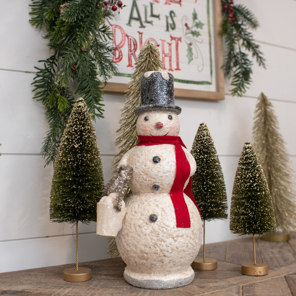 14" SNOWMAN W/ SNOWBALL BUCKET