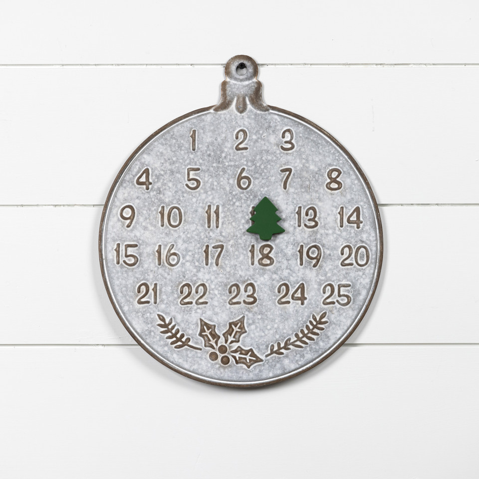 13.5" METAL ORNAMENT CHRISTMAS COUNTDOWN