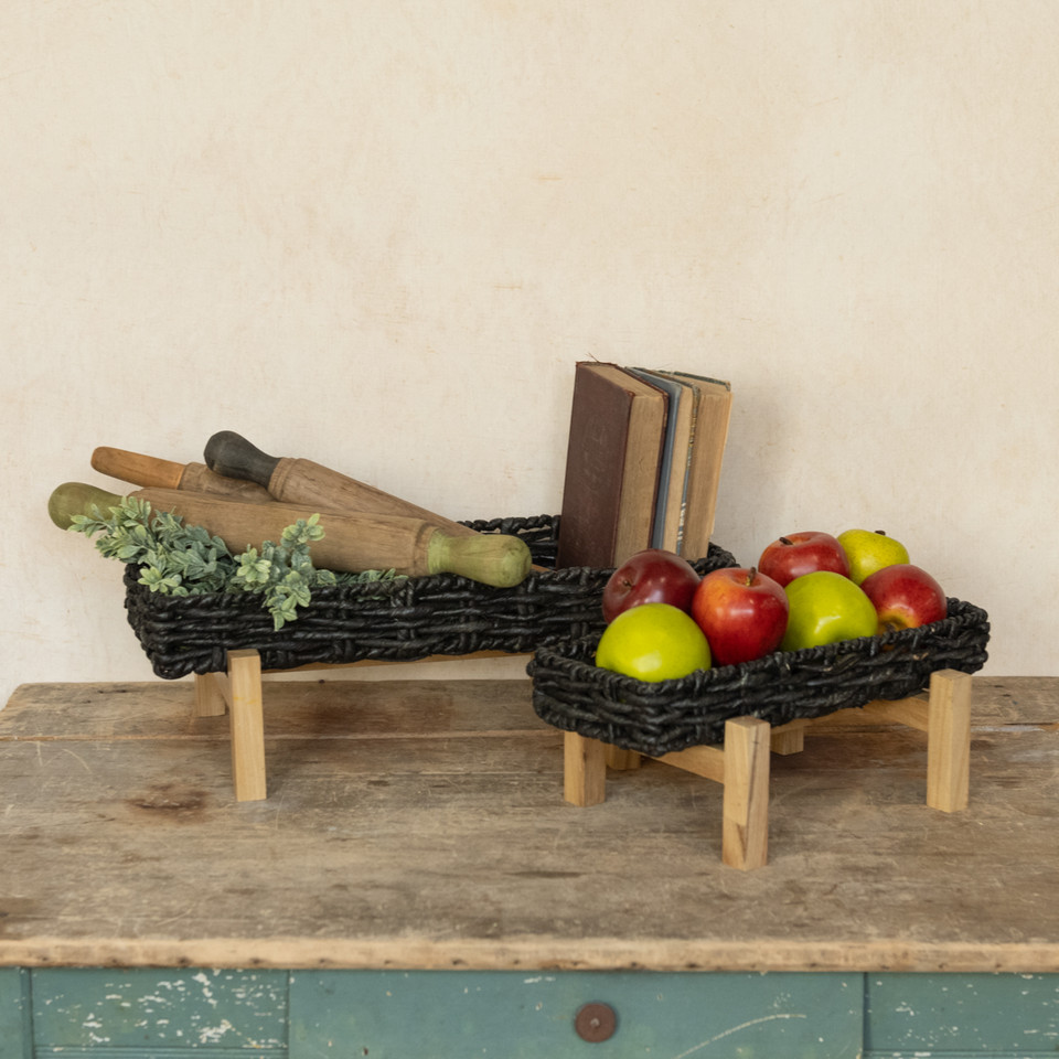 SET/ 2 BLACK GRASS STANDS