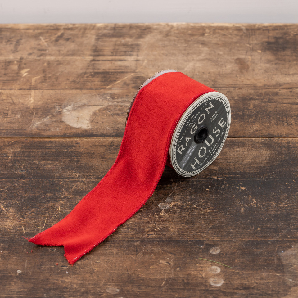 2.5" RED VELVET WIRED RIBBON