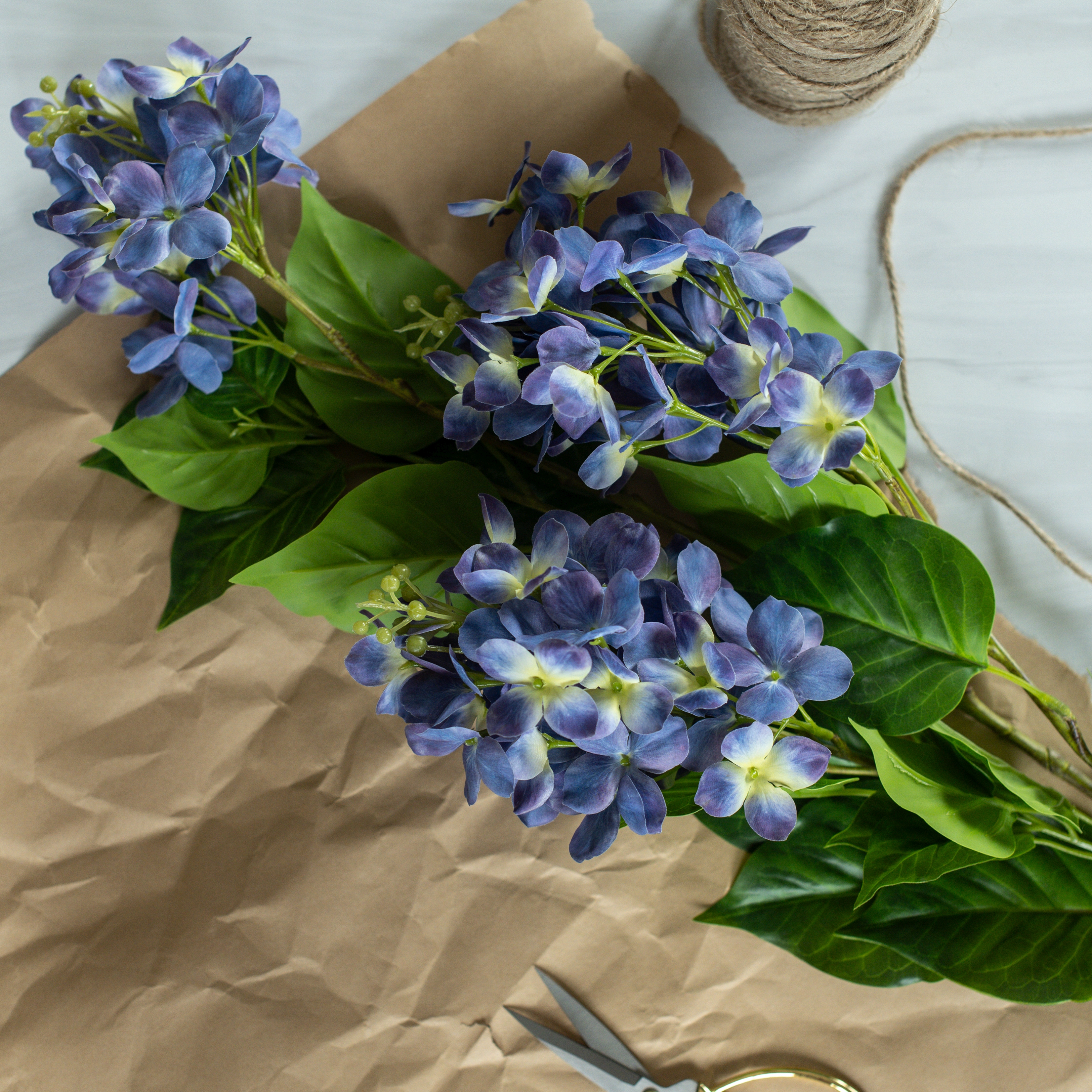 45" CREAM & PURPLE CONE HYDRANGEA SPRAY
