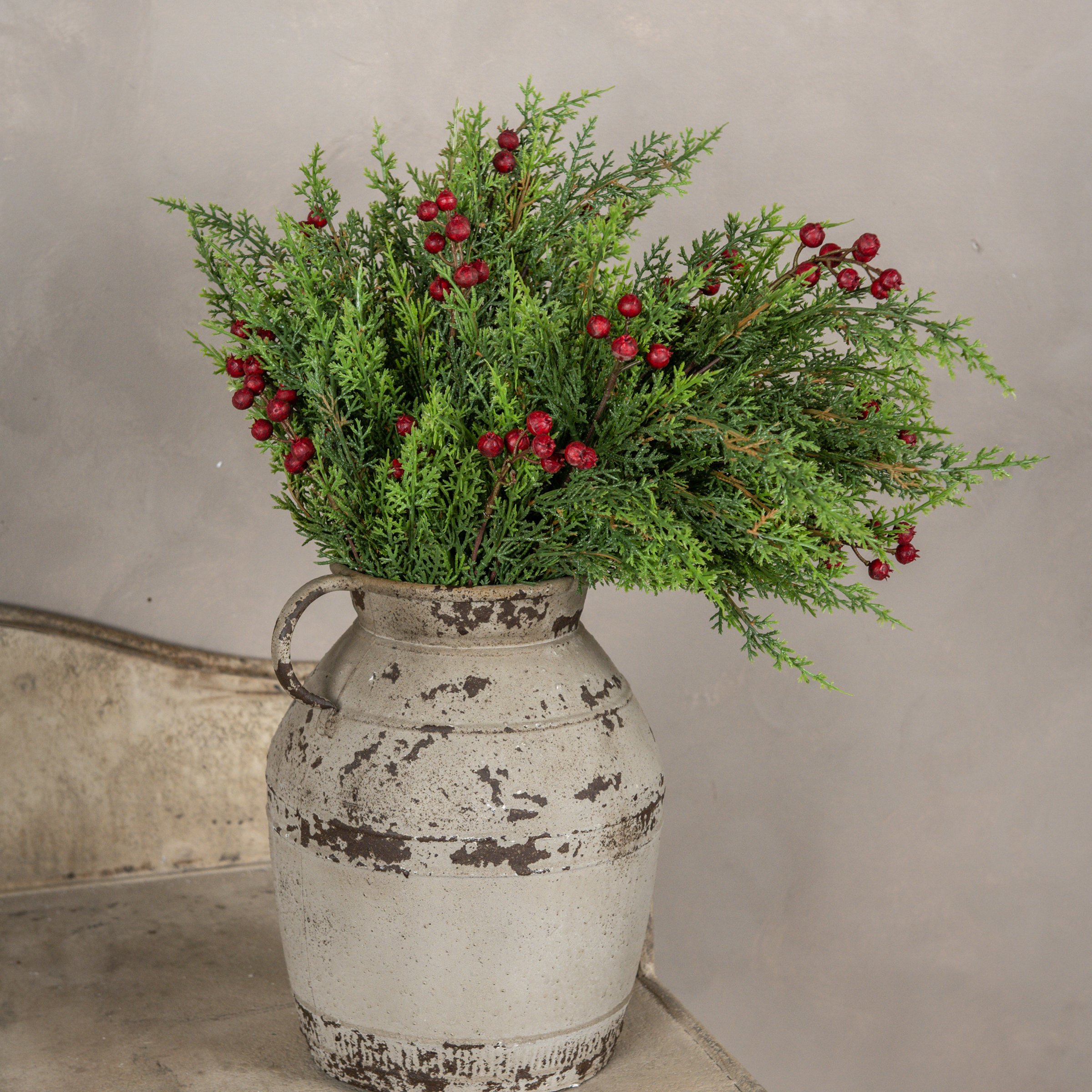 22" SOFT CEDAR & RED BERRY BUSH