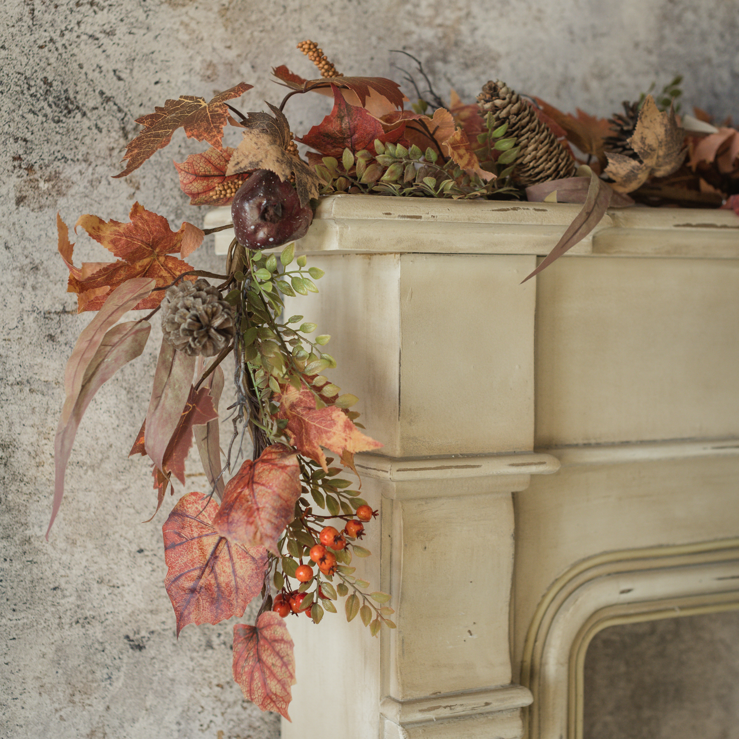 6' MAPLE LEAF & EUCALYPTUS GARLAND