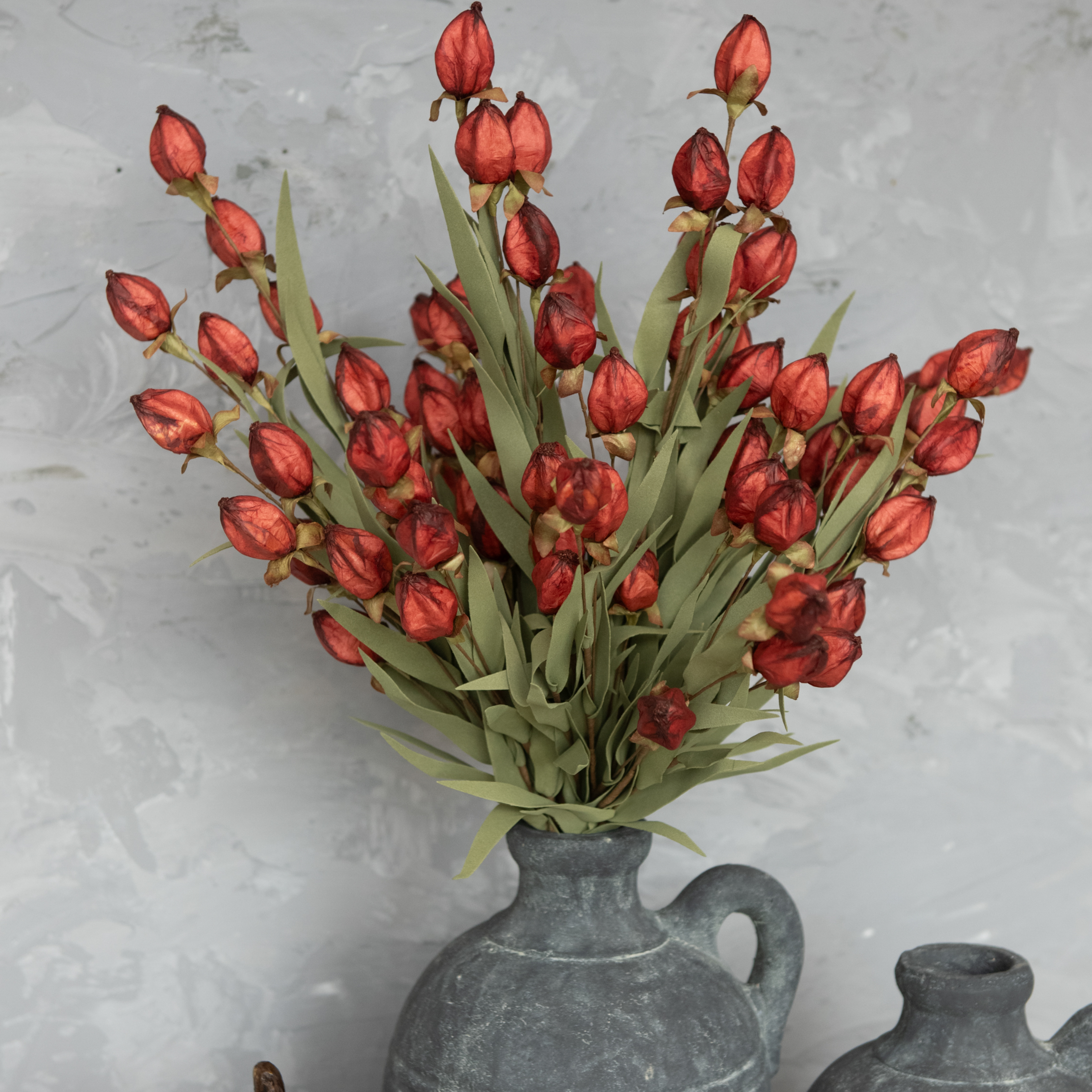23" BURGUNDY CHINESE LANTERN BUSH