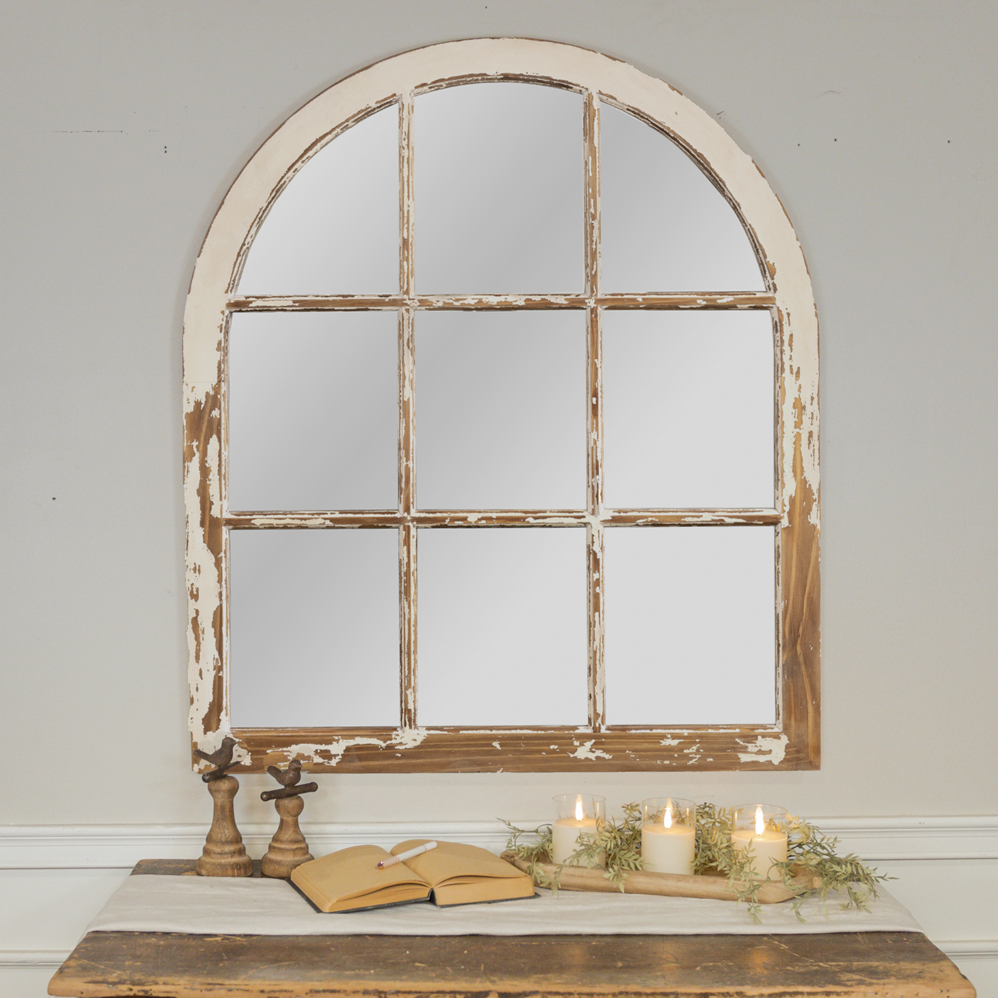 ARCHED WINDOW MIRROR*