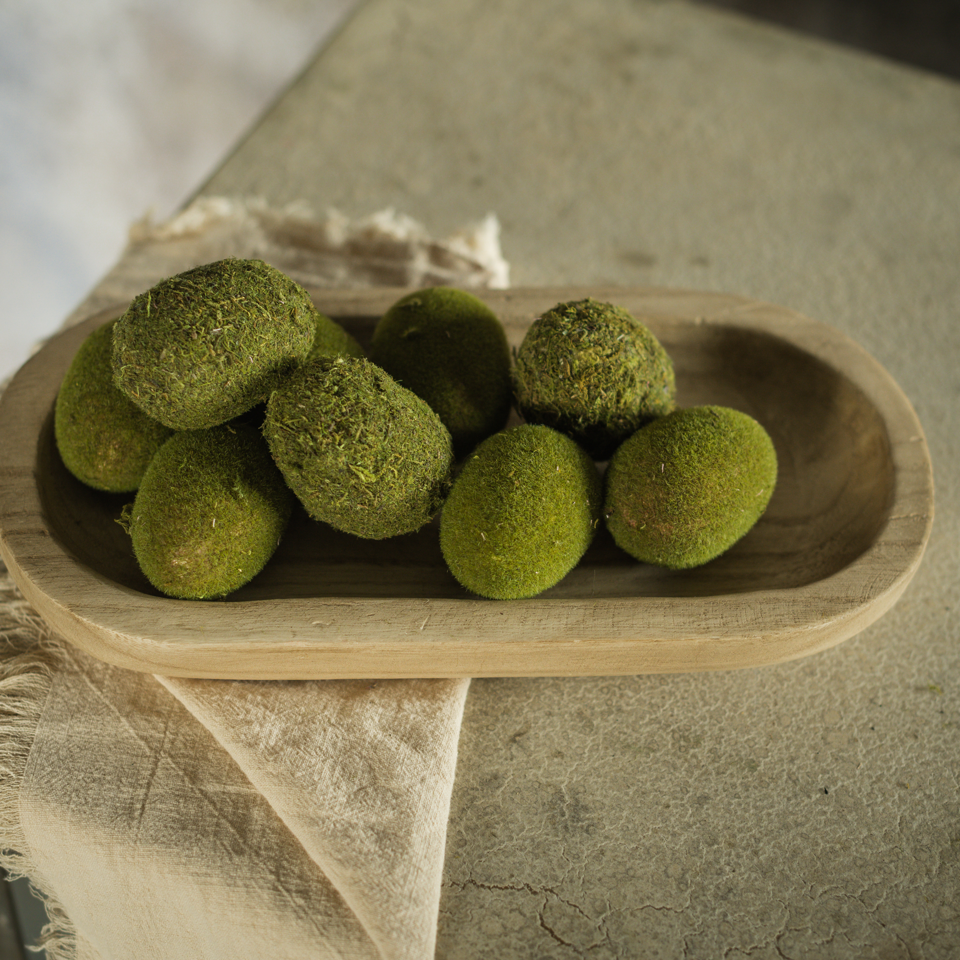 SET/ 9 BOXED MOSSY EGGS