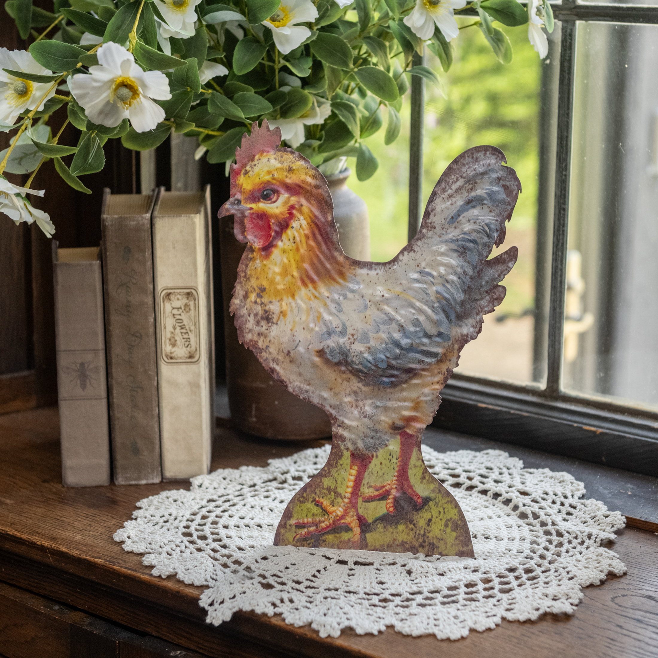 12" TABLETOP SPRING ROOSTER