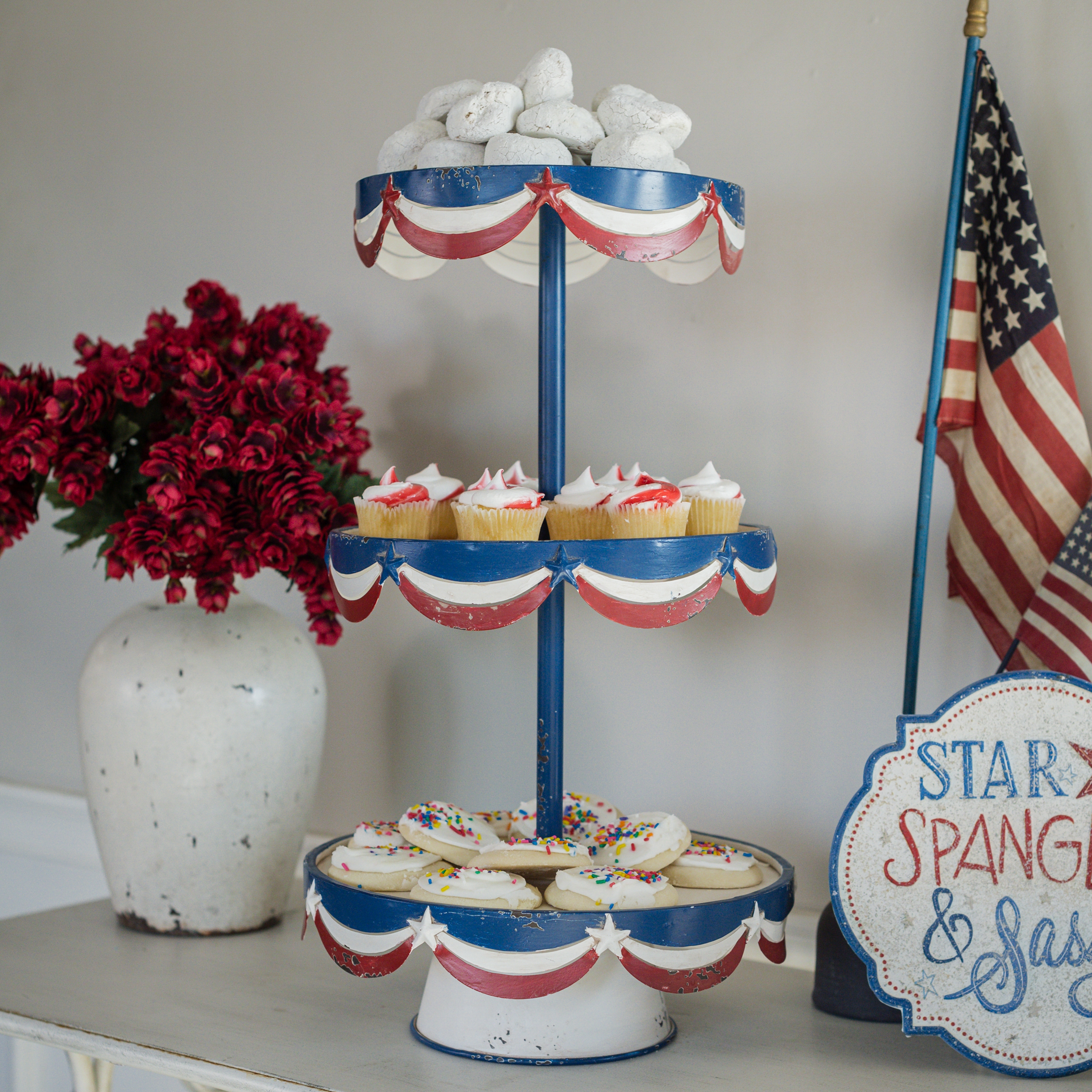PATRIOTIC 3 TIER TRAY