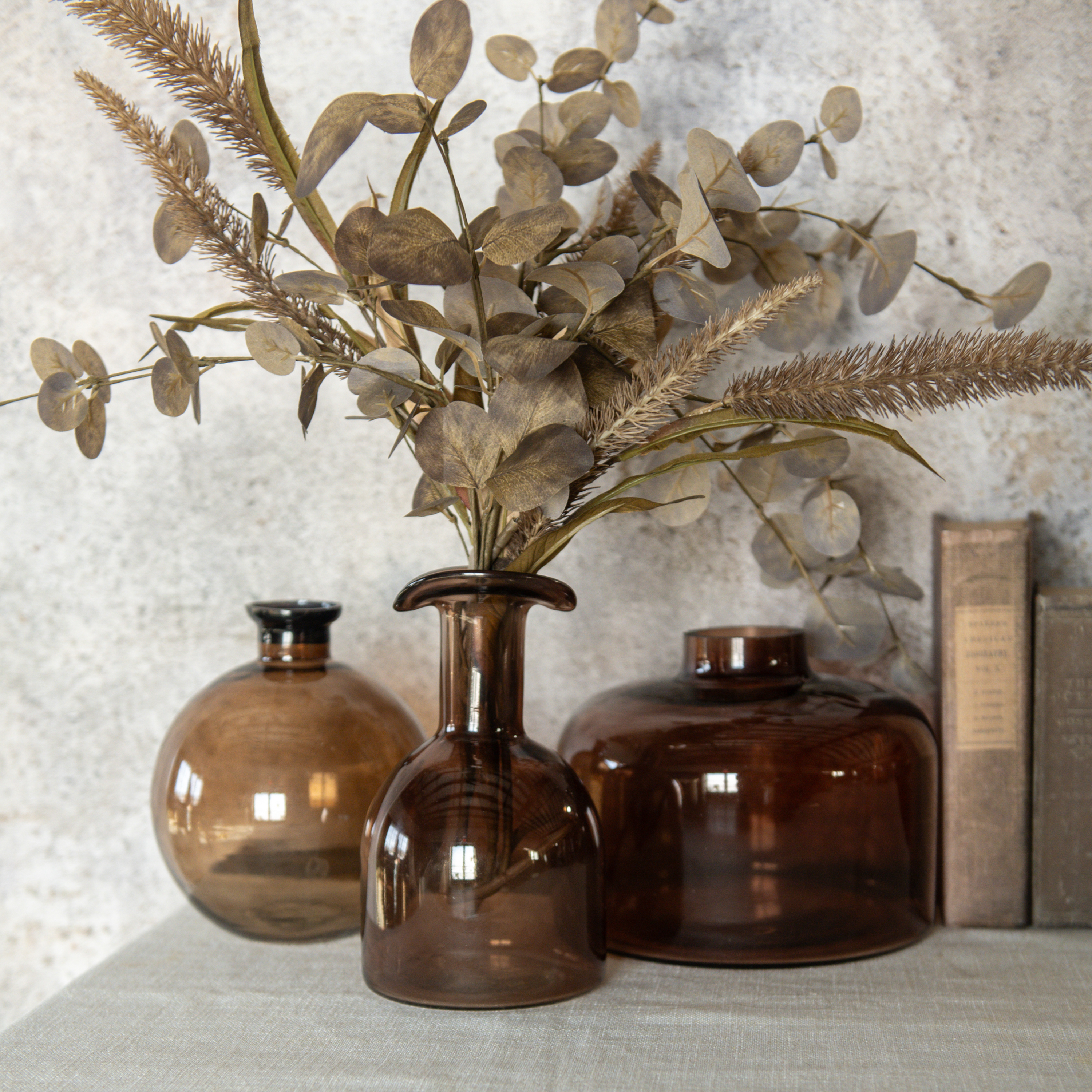 6.5" AMBER GLASS JAR