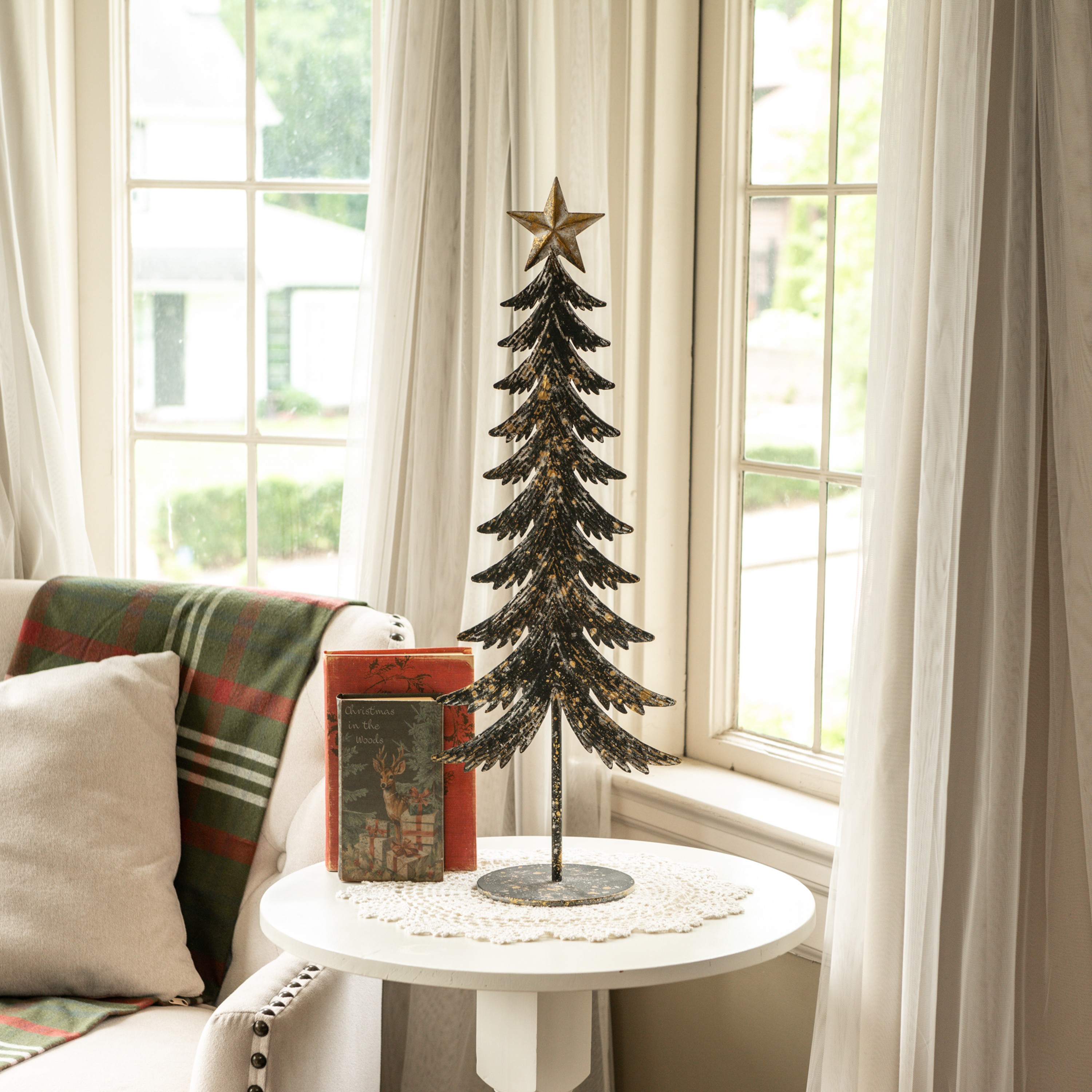 26.5" BLACK METAL TREE