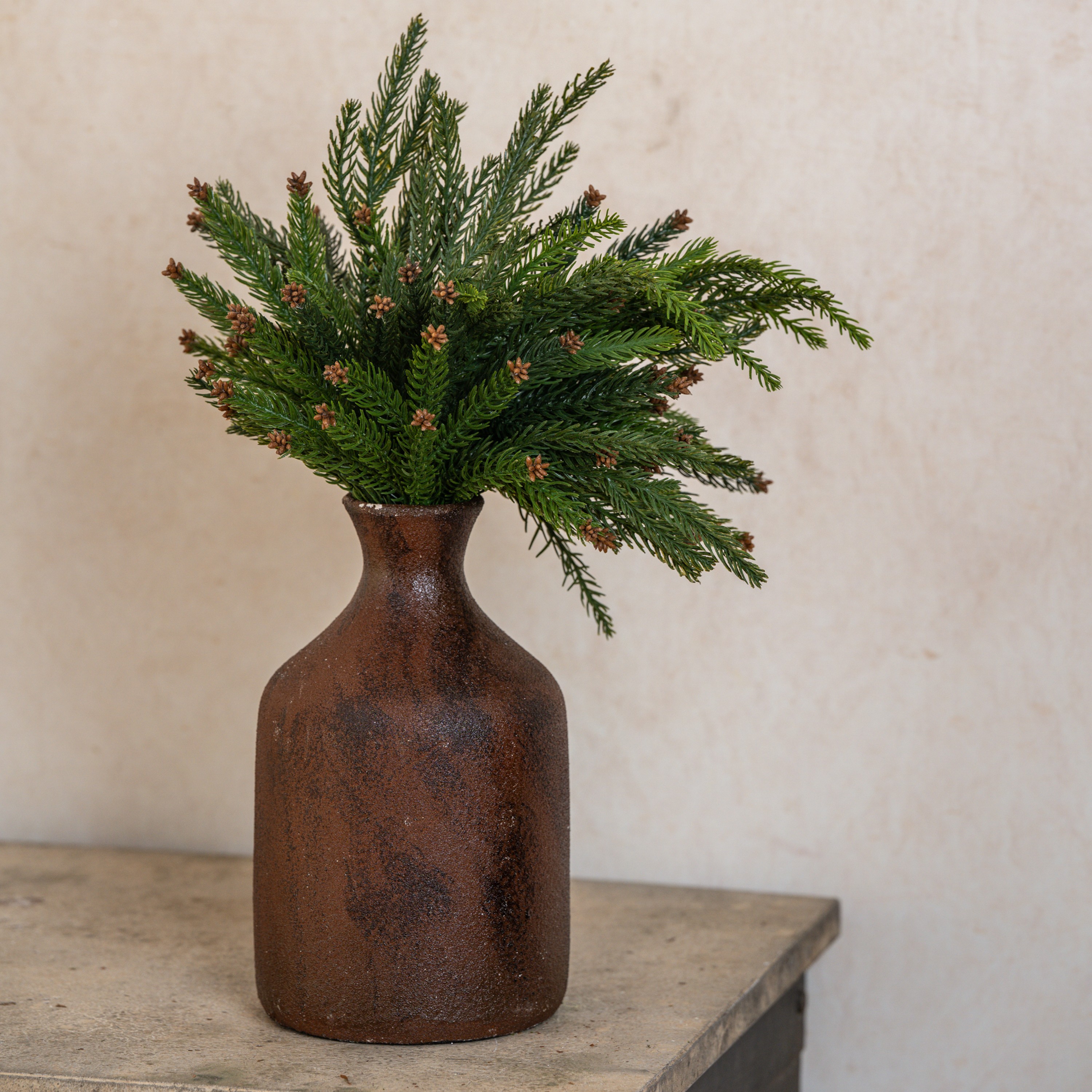 15" PINE W/ MINI PINECONES BUSH