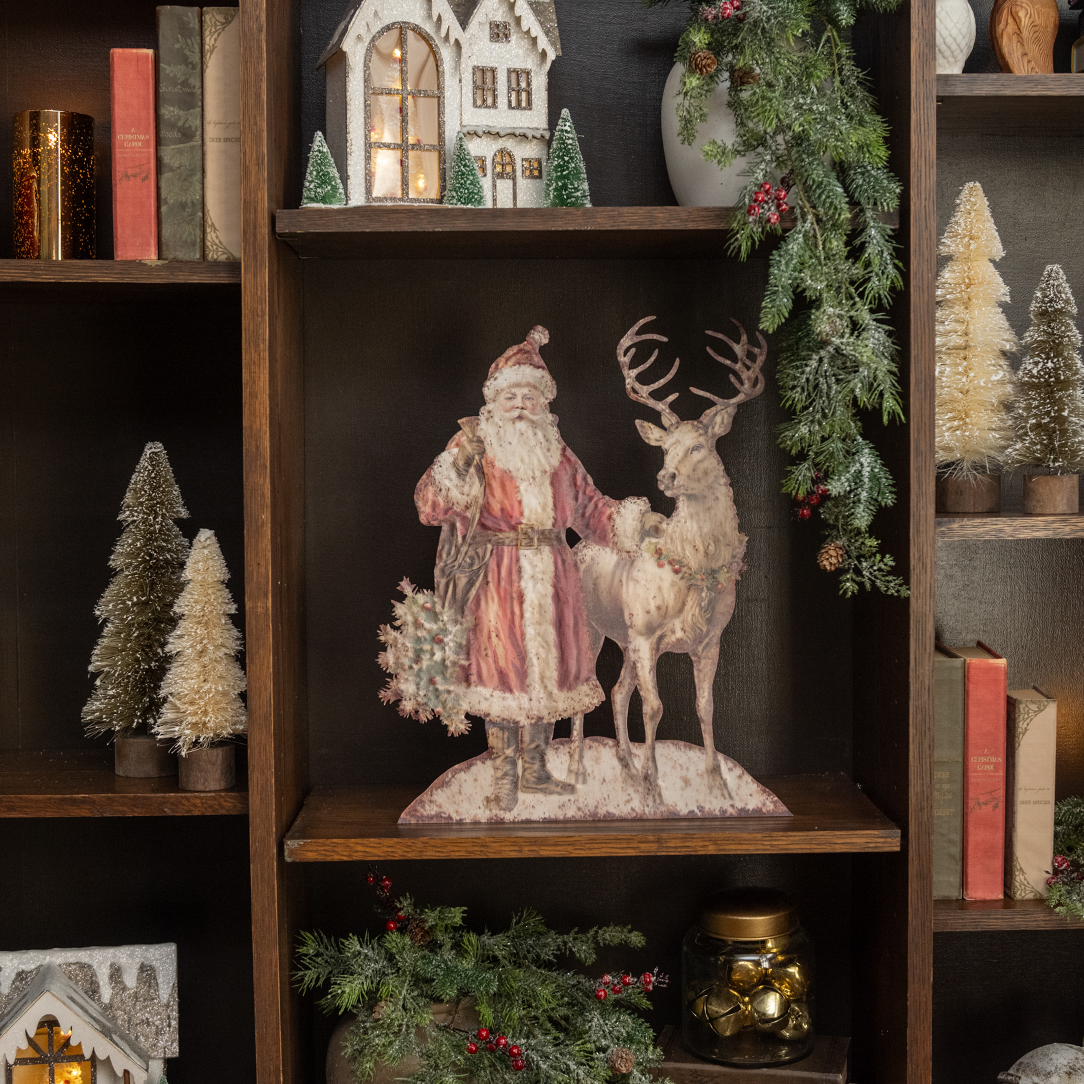 18" SANTA W/ REINDEER METAL DUMMY BOARD