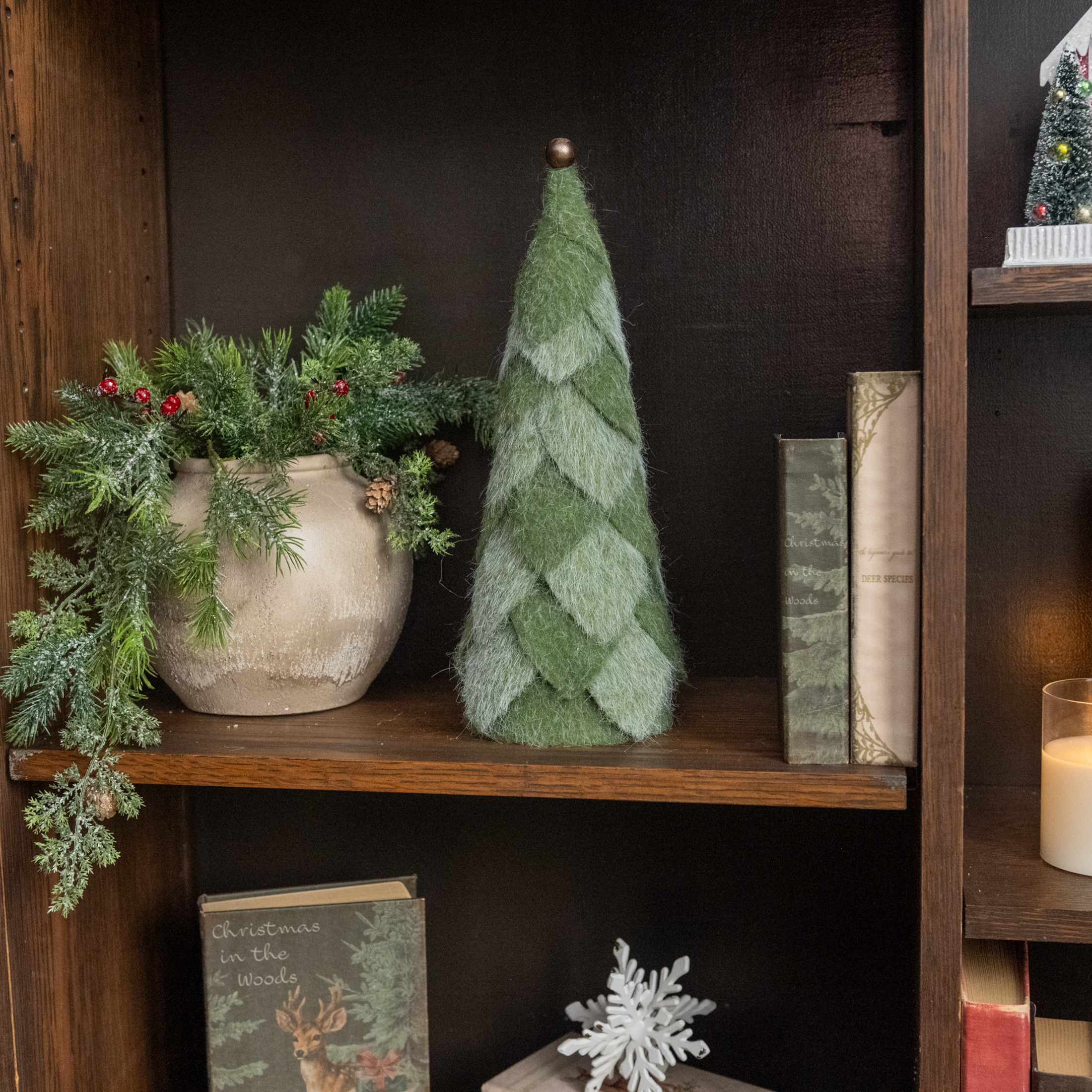 14.25" GREEN FELT TREE