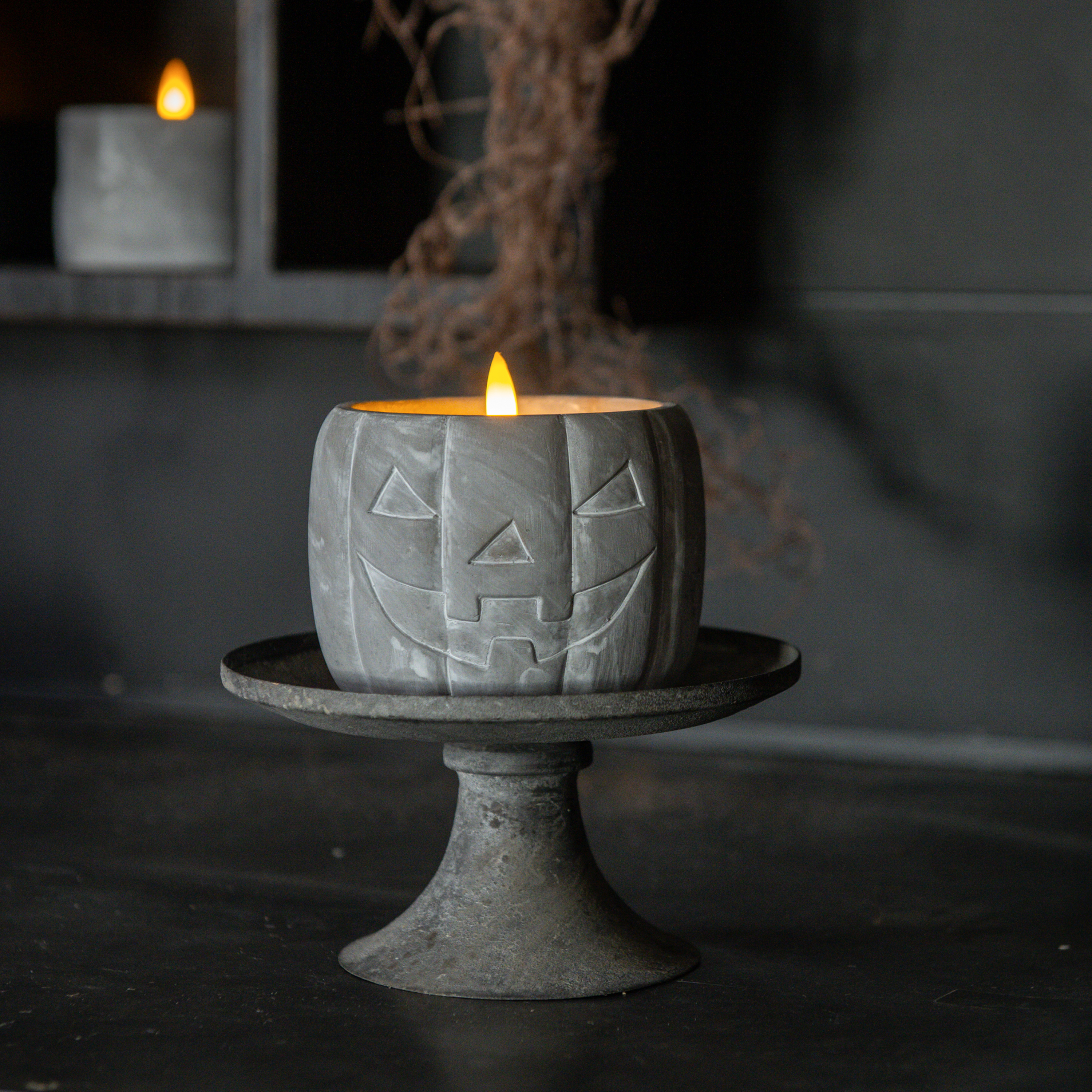 3.75" JACK-O-LANTERN 3D FLAME CANDLE