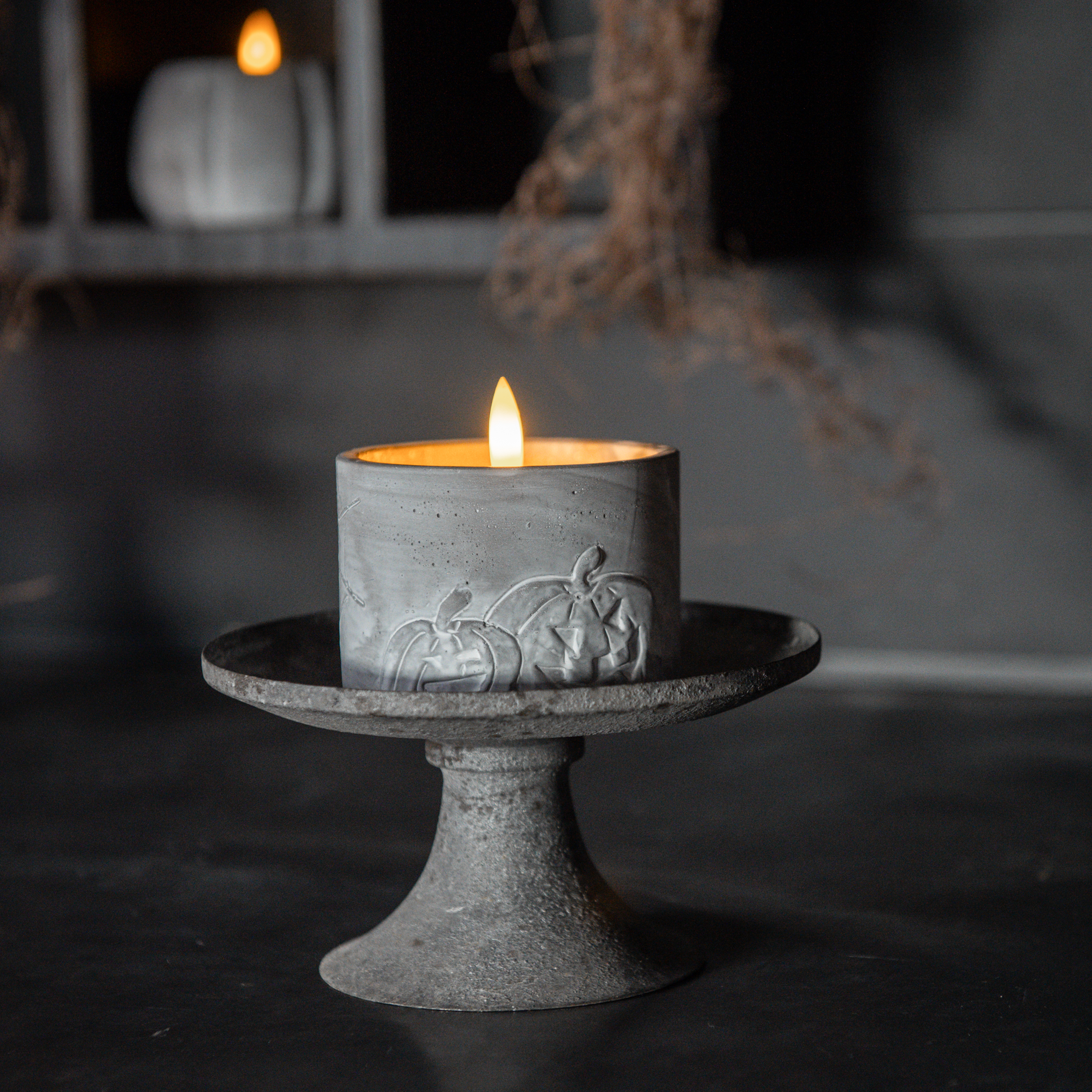 3" SPIDER WEB 3D FLAME CANDLE