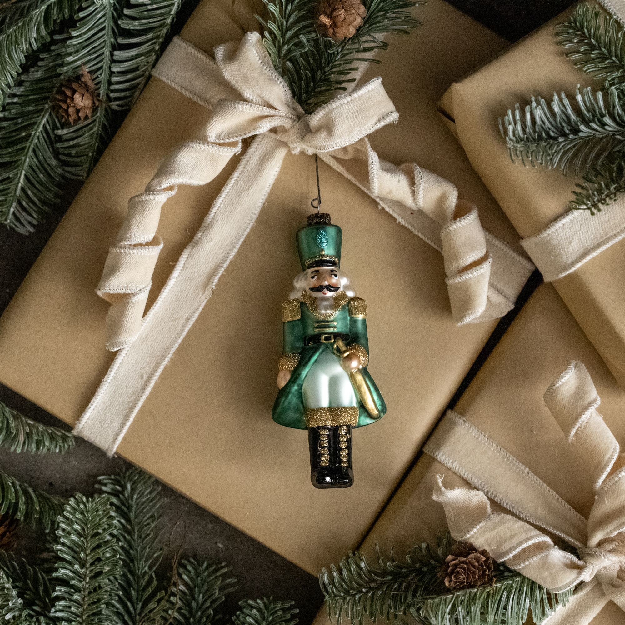 TEAL NUTCRACKER ORNAMENT