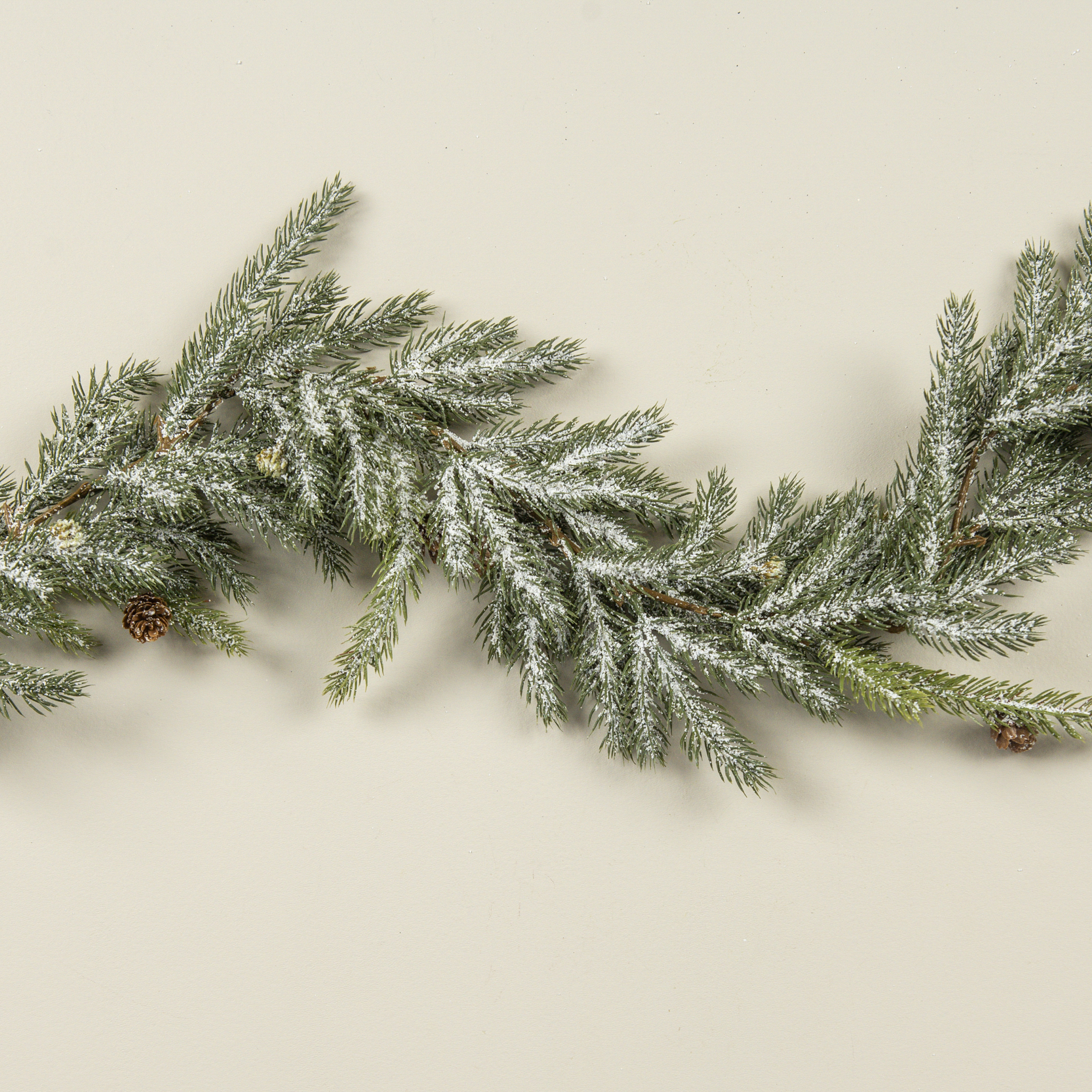 6' WHITE SPRUCE W/ MINI PINECONES GARLAND