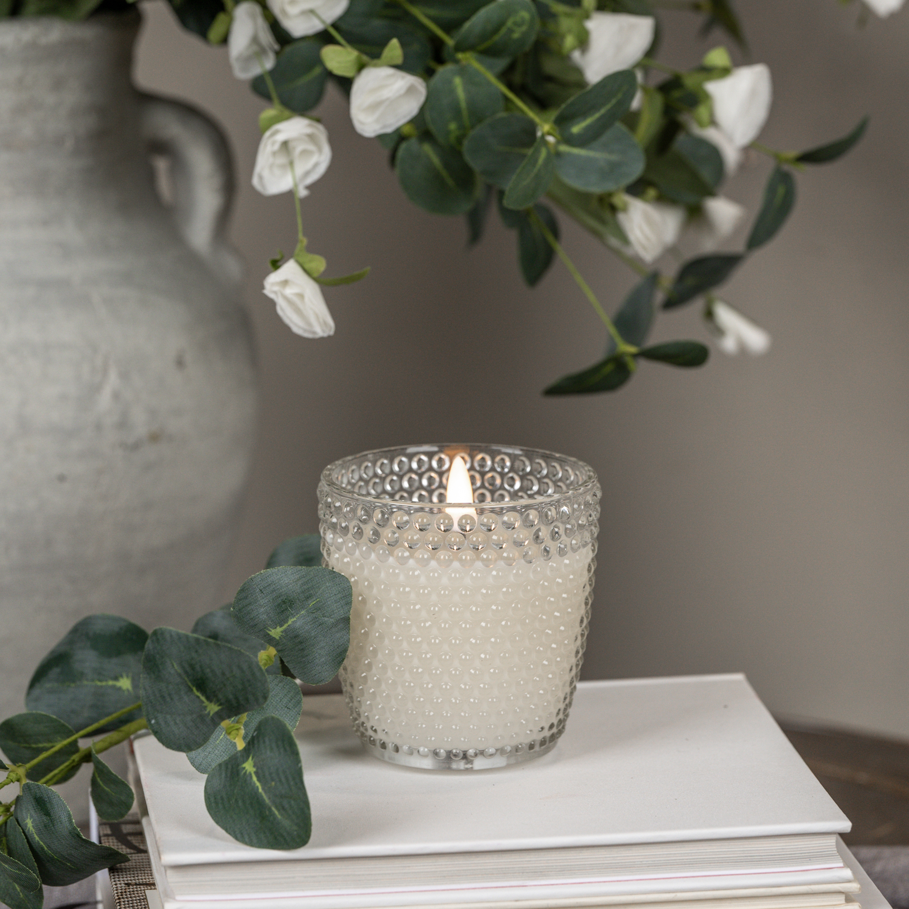 3.5" DOTTY GLASS 3D FLAME CANDLE