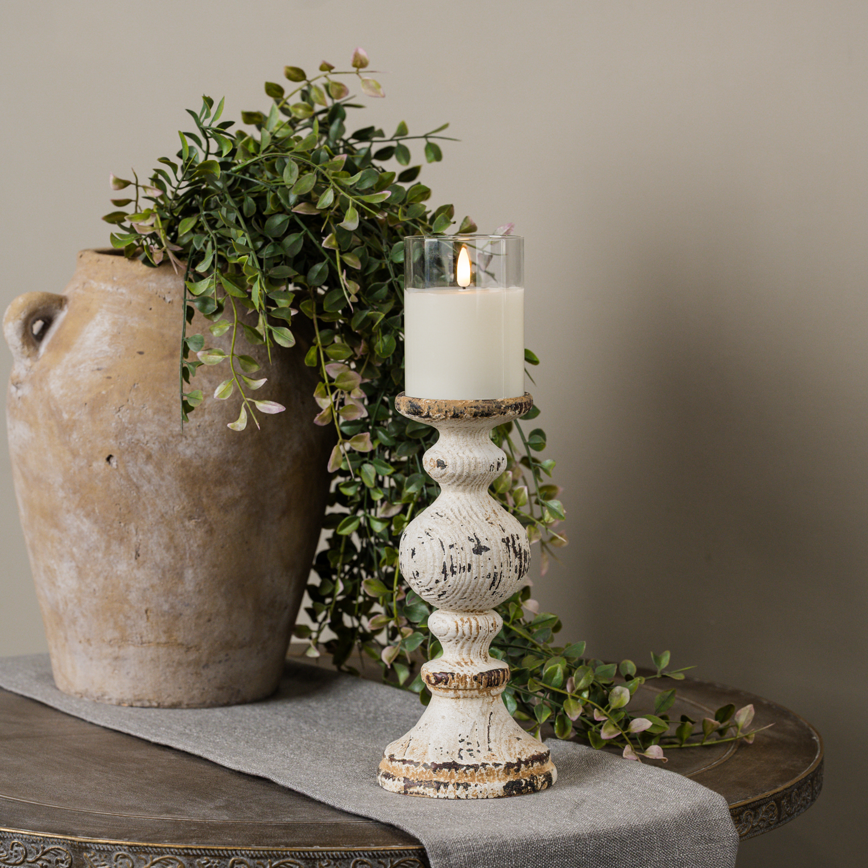 9.75" JOCELYN PILLAR CANDLE HOLDER