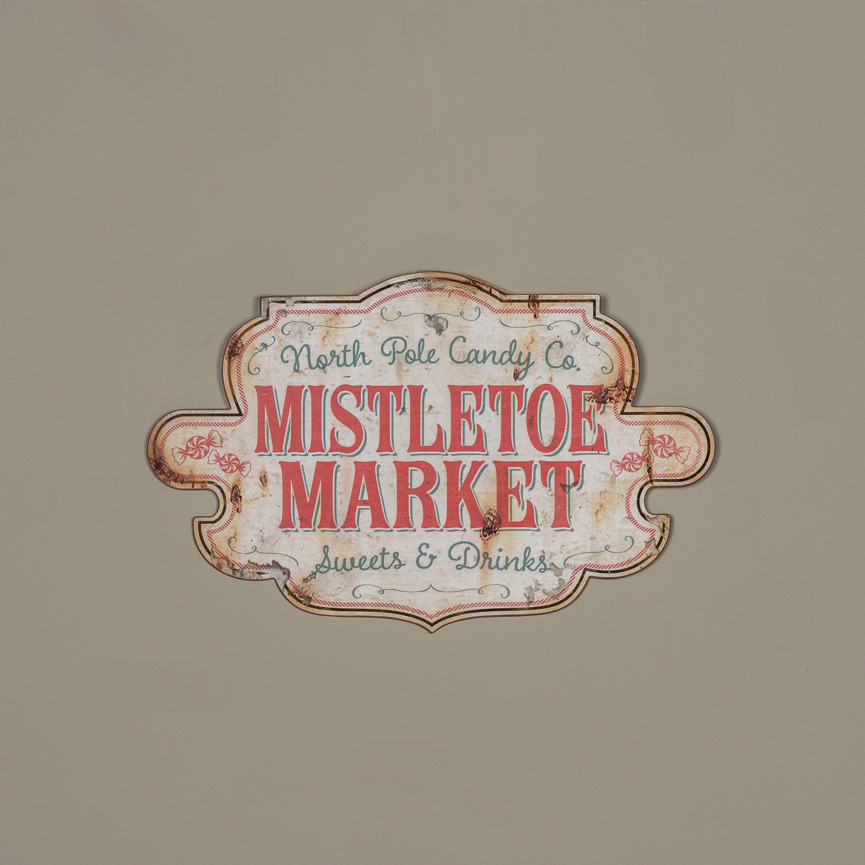17" MISTLETOE MARKET SIGN