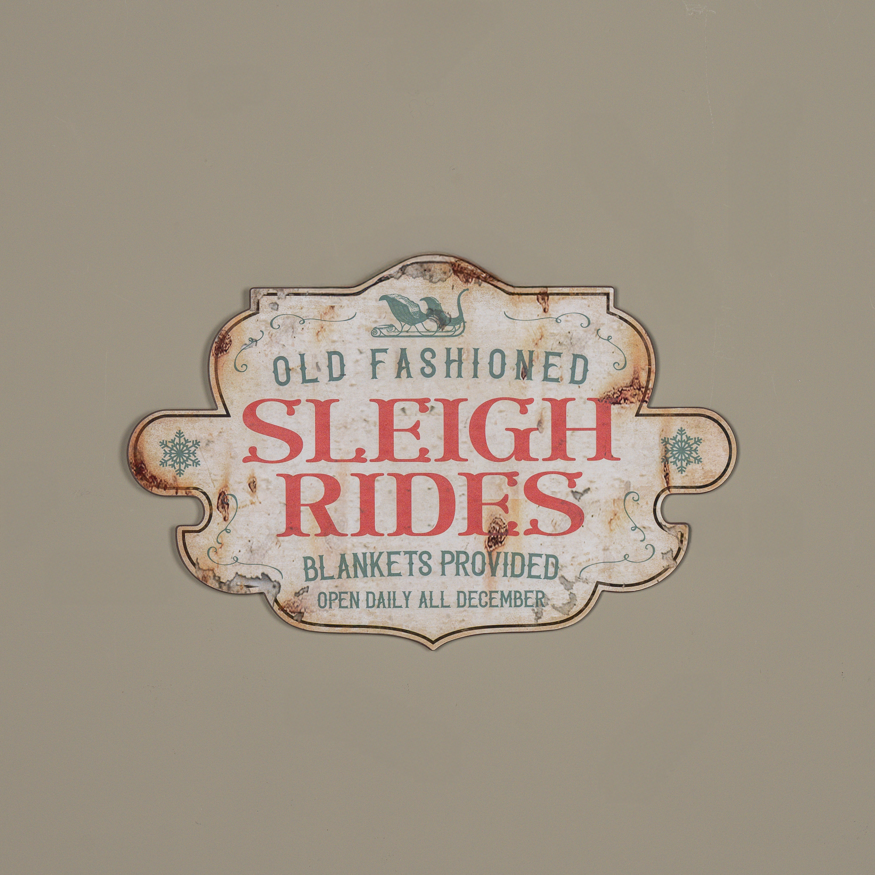 17" SLEIGH RIDES SIGN
