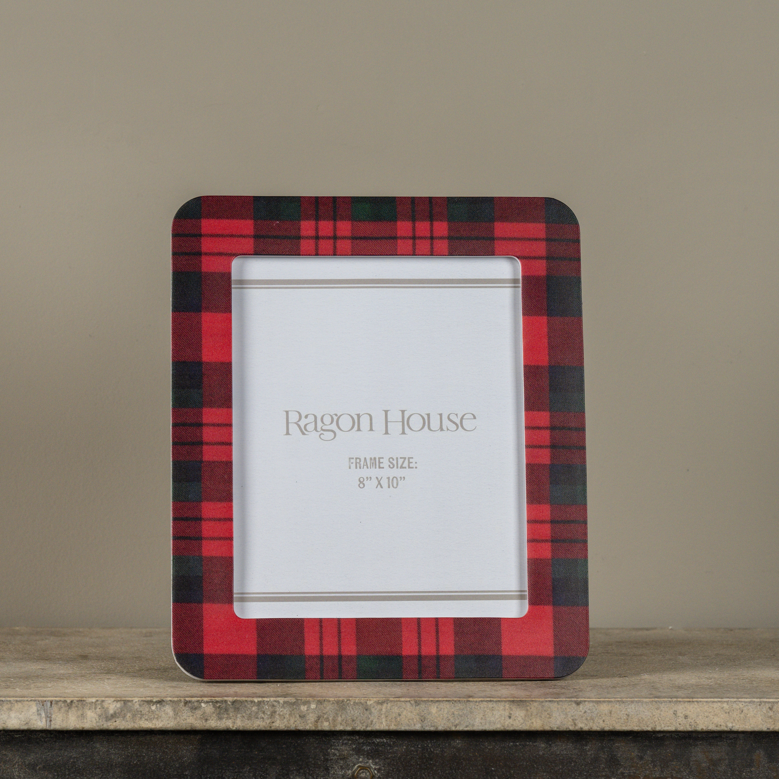 8" X 10" RED GINGHAM PHOTO FRAME