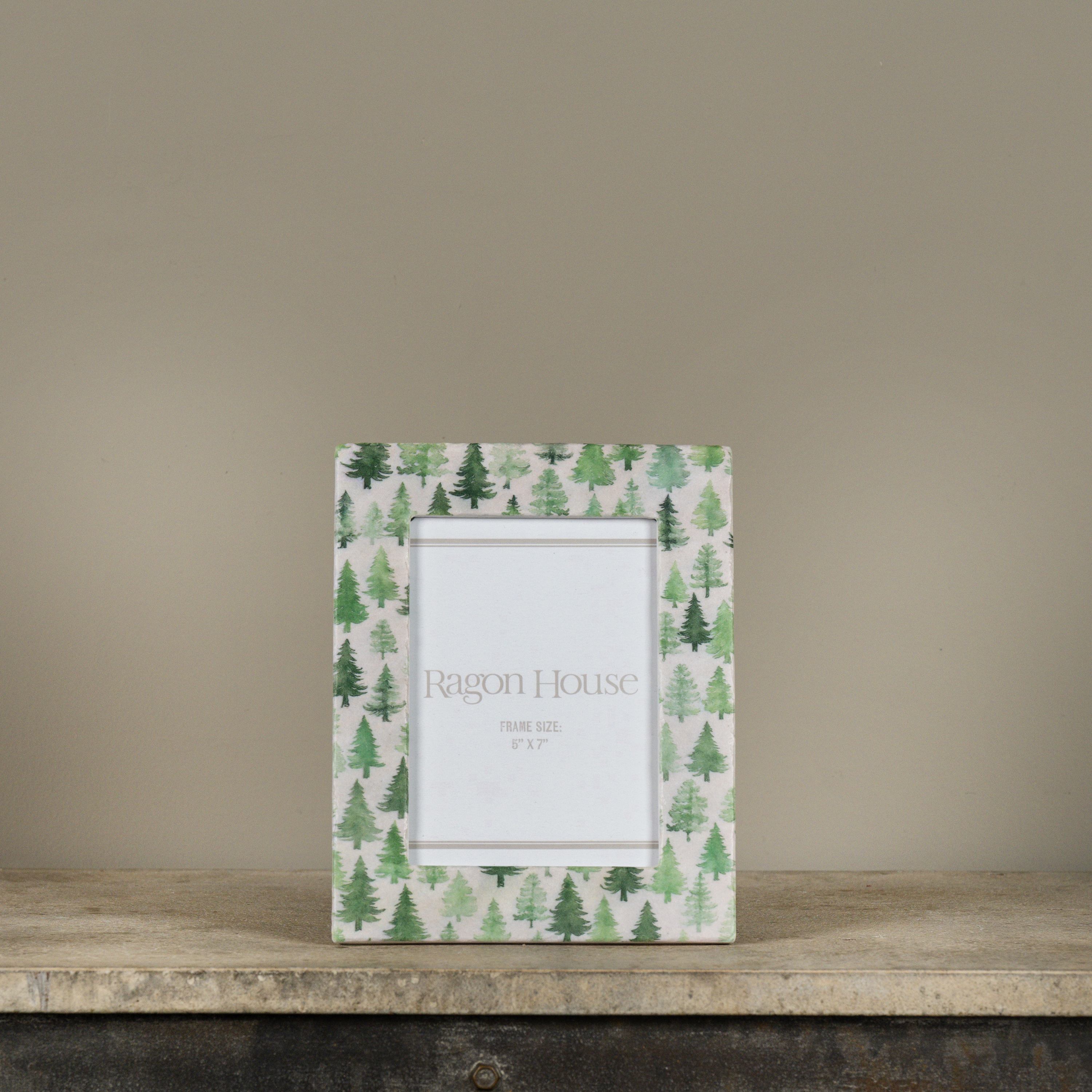 5" X 7" GREEN TREES PHOTO FRAME